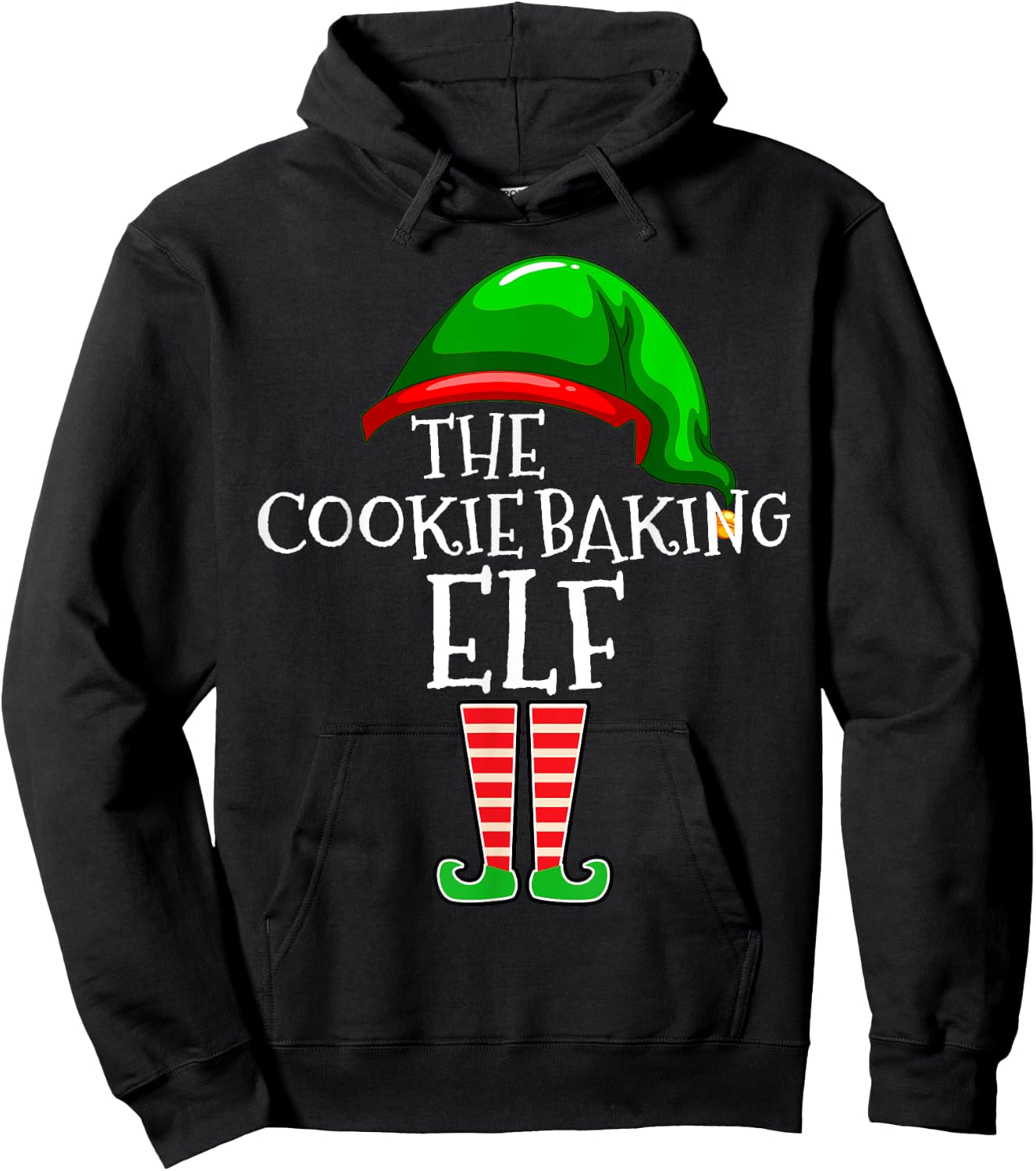 The Cookie Baking Elf Family Matching Group Christmas Gift Hoodie - Hoodie | Black