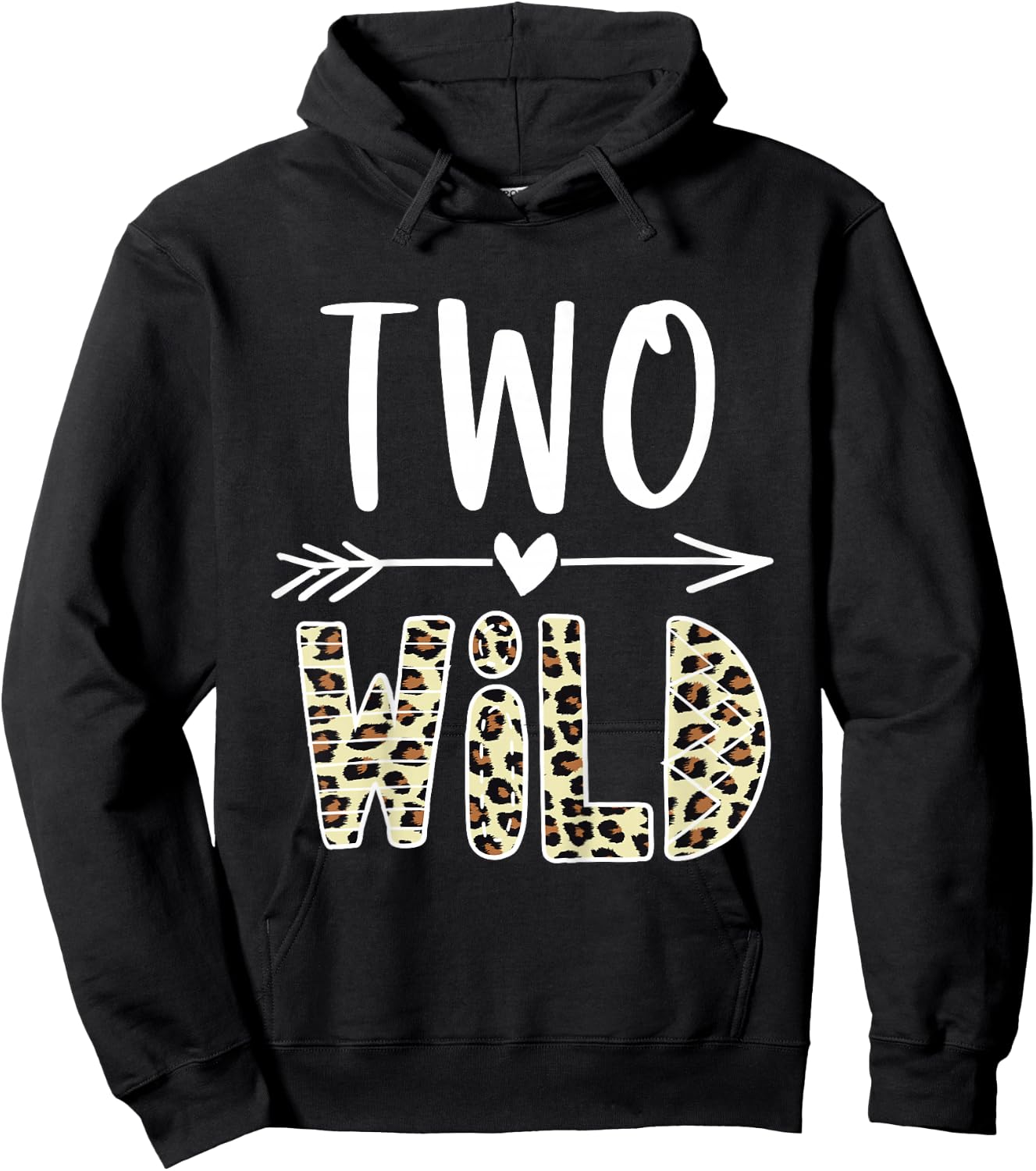 Two Wild 2 Year Old Girl Gifts 2nd Birthday Second BDay Hoodie - Hoodie | Black