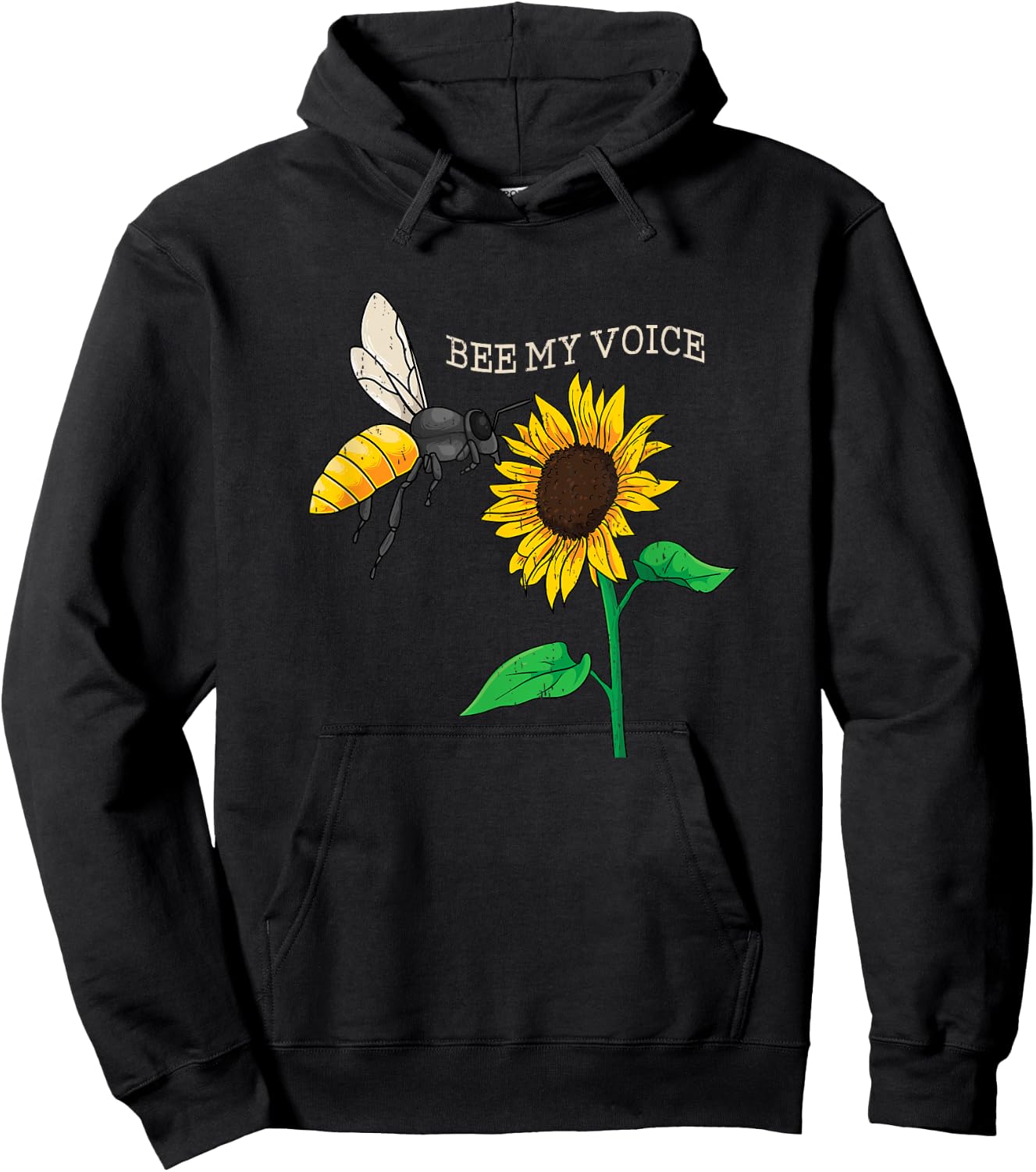 Honey Bee Beekeeper Wildlife Protection I Bee My Voice Hoodie - Hoodie | Black