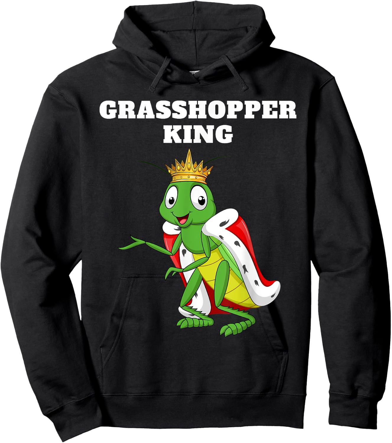 Grasshopper King Grasshopper | Boys Grasshopper Hoodie - Hoodie | Black