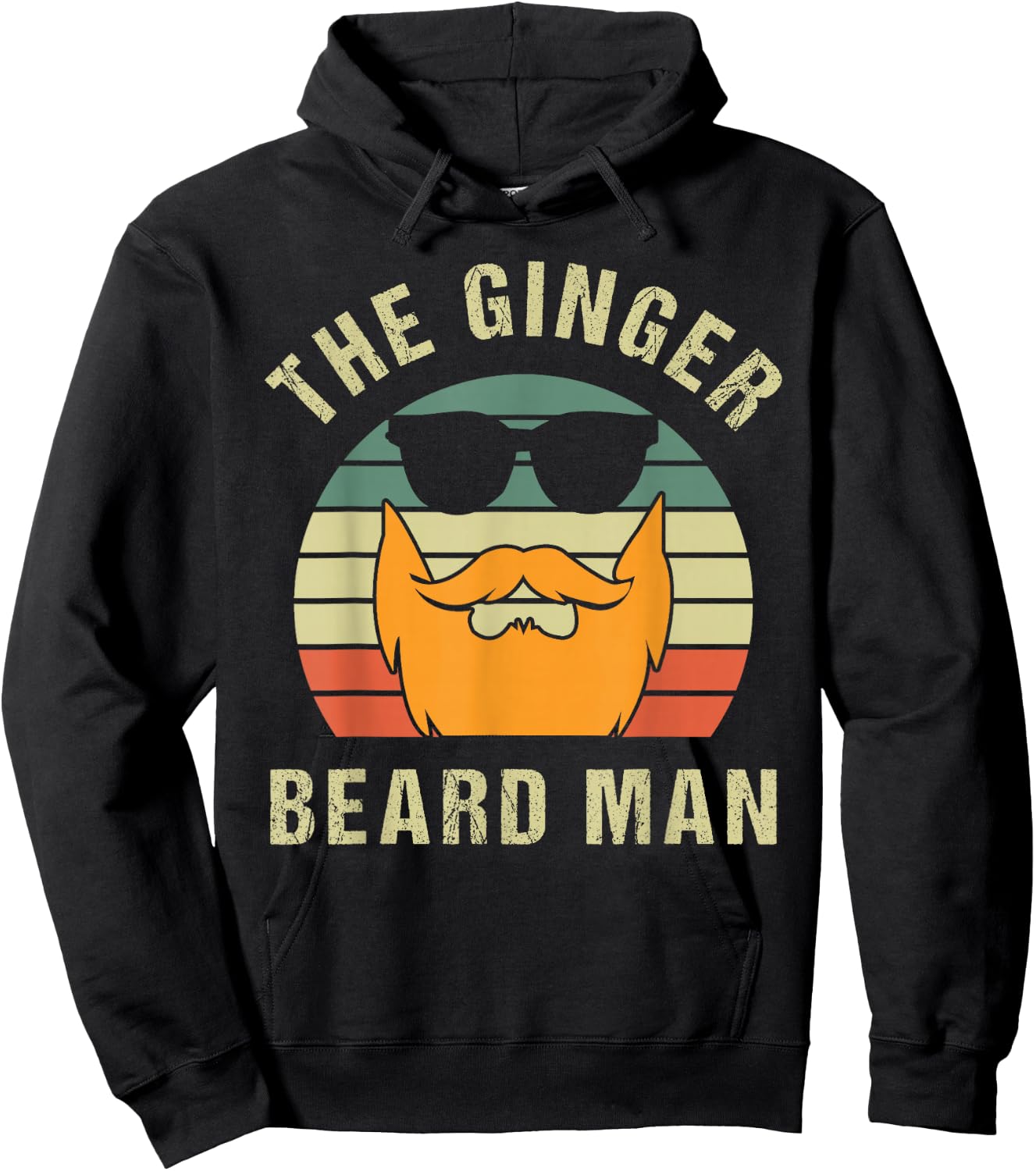 The Ginger Beard Man Retro Vintage Hoodie - Hoodie | Black
