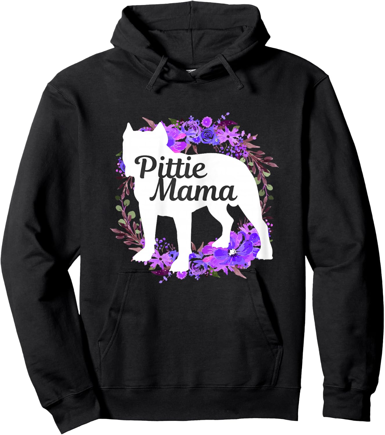 Pitbull Mom Pittie Mama Dog Lover Funny Mother's Day Gift Hoodie - Hoodie | Black