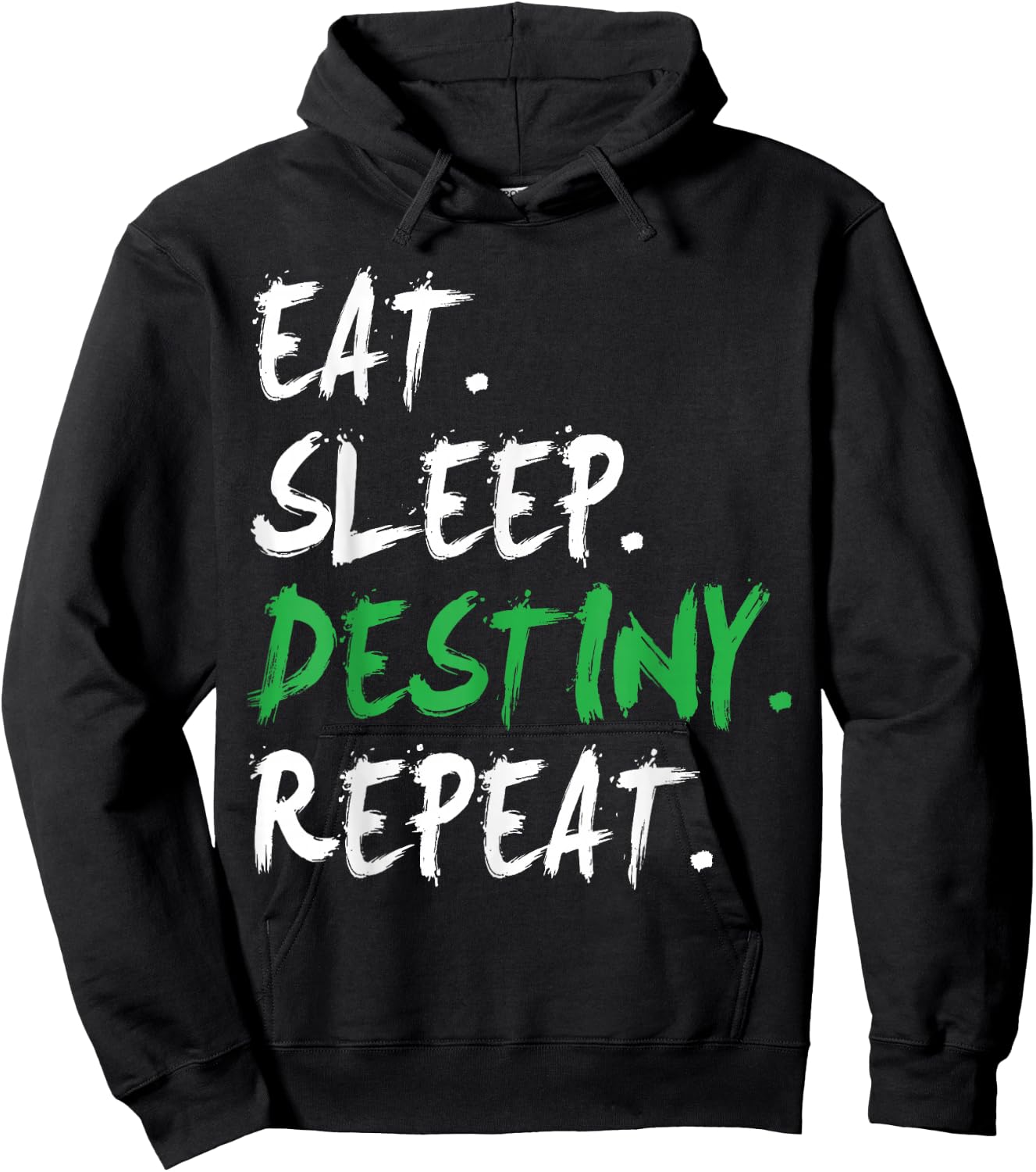 Destiny Eat Sleep Destiny Repeat Short Sleeve Hoodie - Hoodie | Black