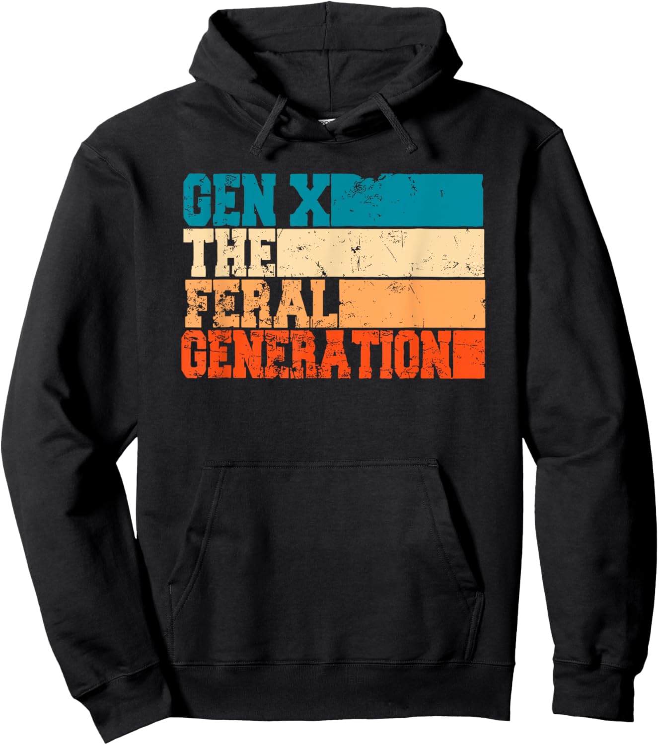 gen X the feral generation Hoodie - Hoodie | Black