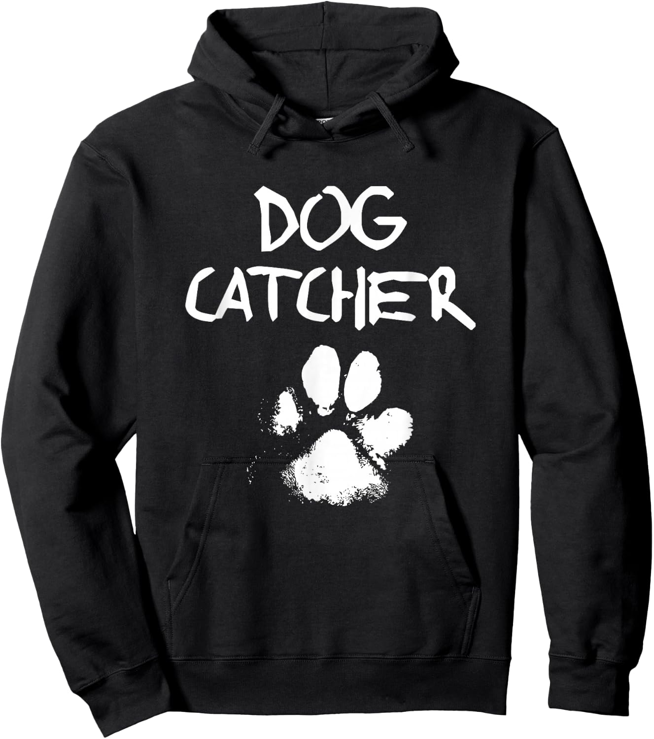 Dog Catcher Costume Adult Halloween Spooky Paw Dog Funny Hoodie - Hoodie | Black