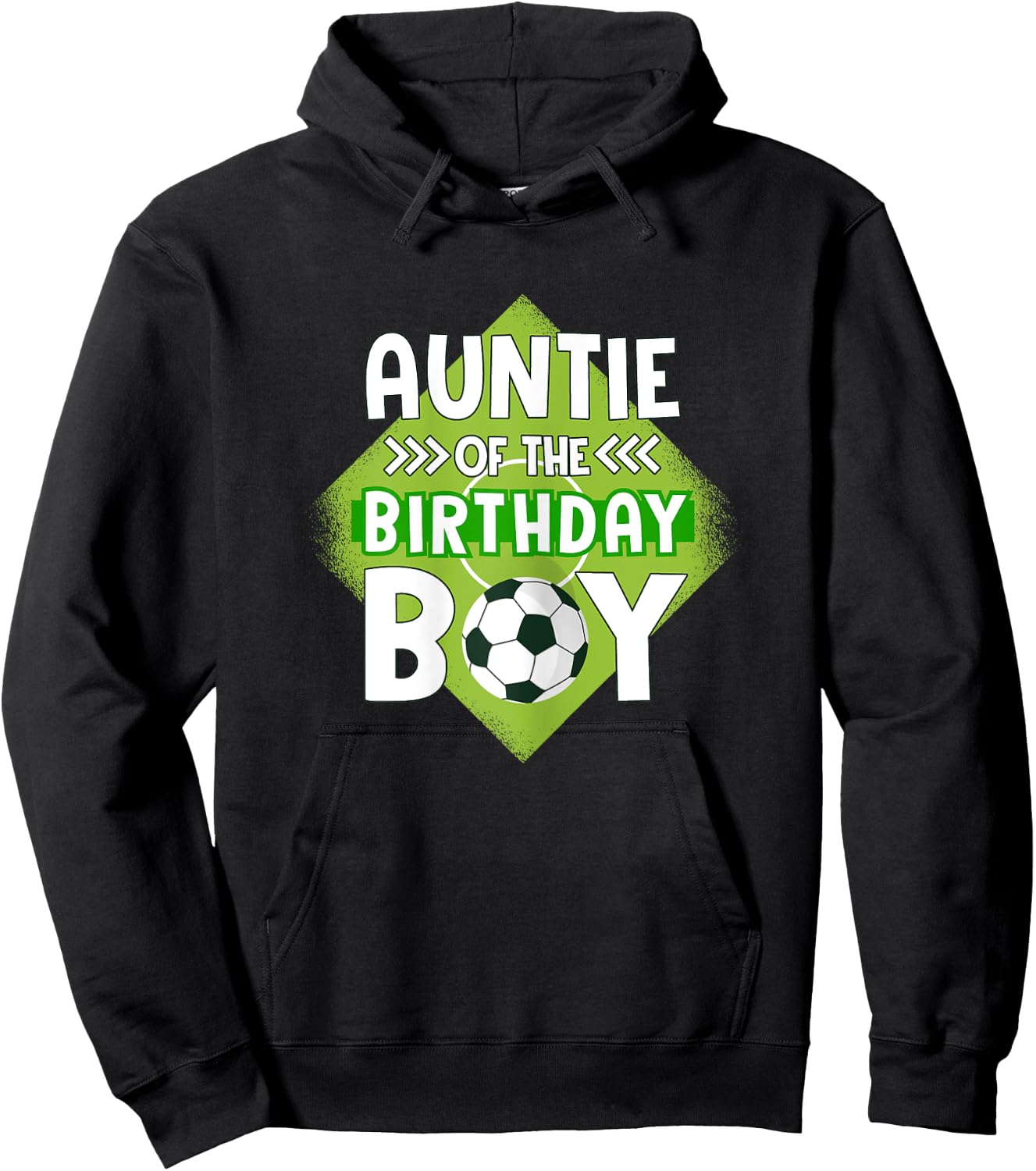 Auntie Of The Birthday Boy Soccer Aunt For Birthday Boy Hoodie - Hoodie | Black
