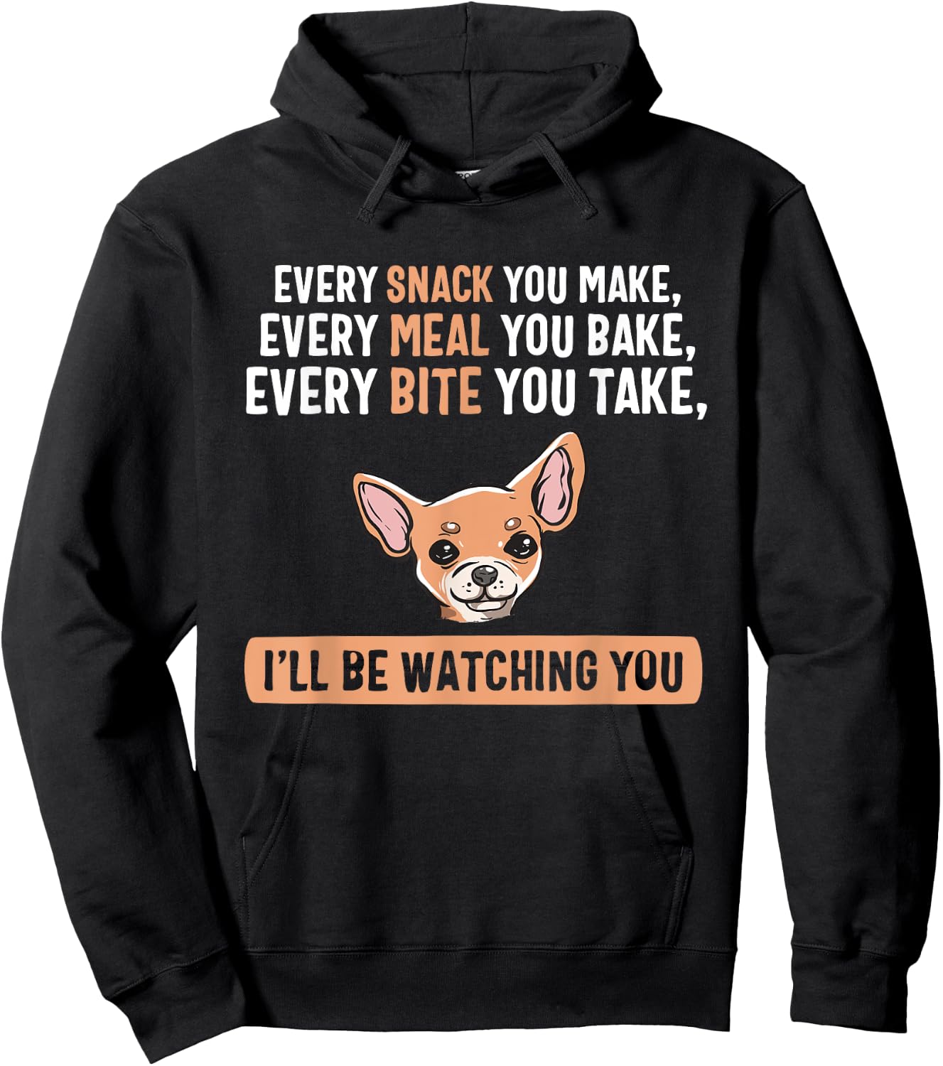 Every Snack Funny Chiweenie Cute Puppy Owner Dog Lover Hoodie - Hoodie | Black