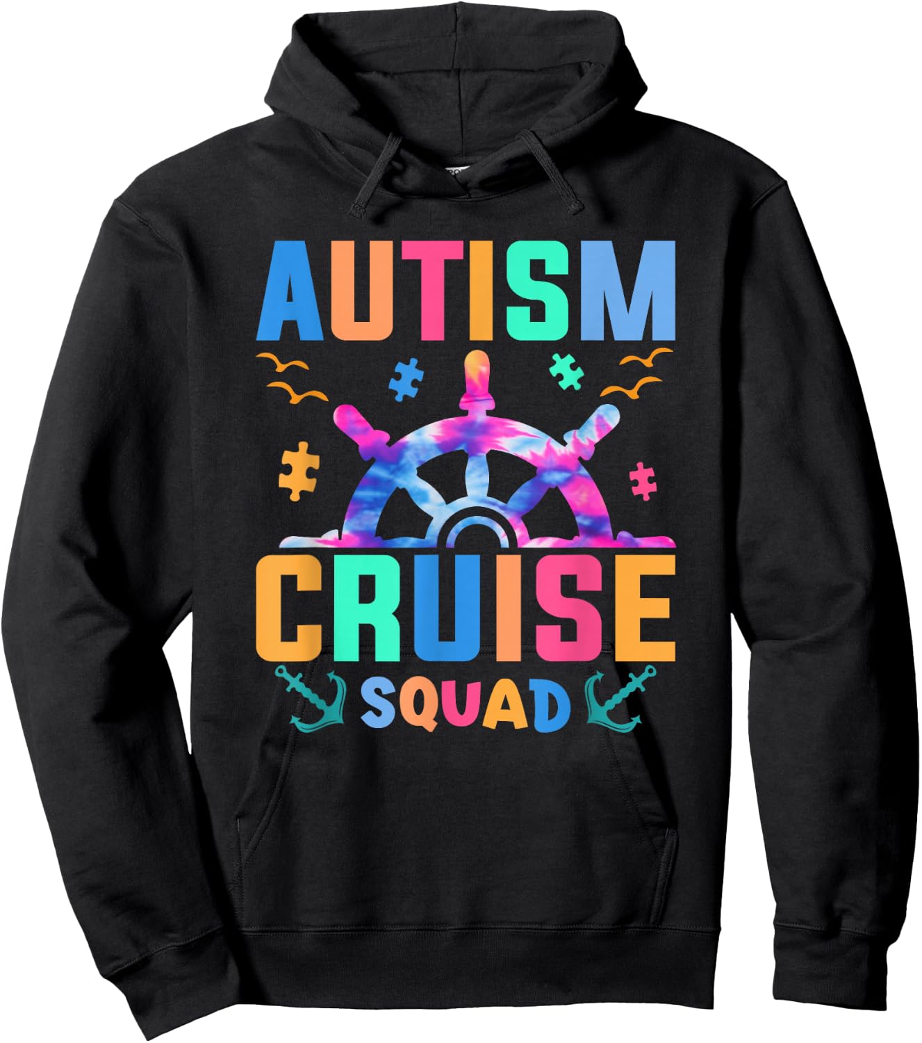 Autism Awareness Month Autism Cruise Squad 2025 Family Hoodie - Hoodie | Black