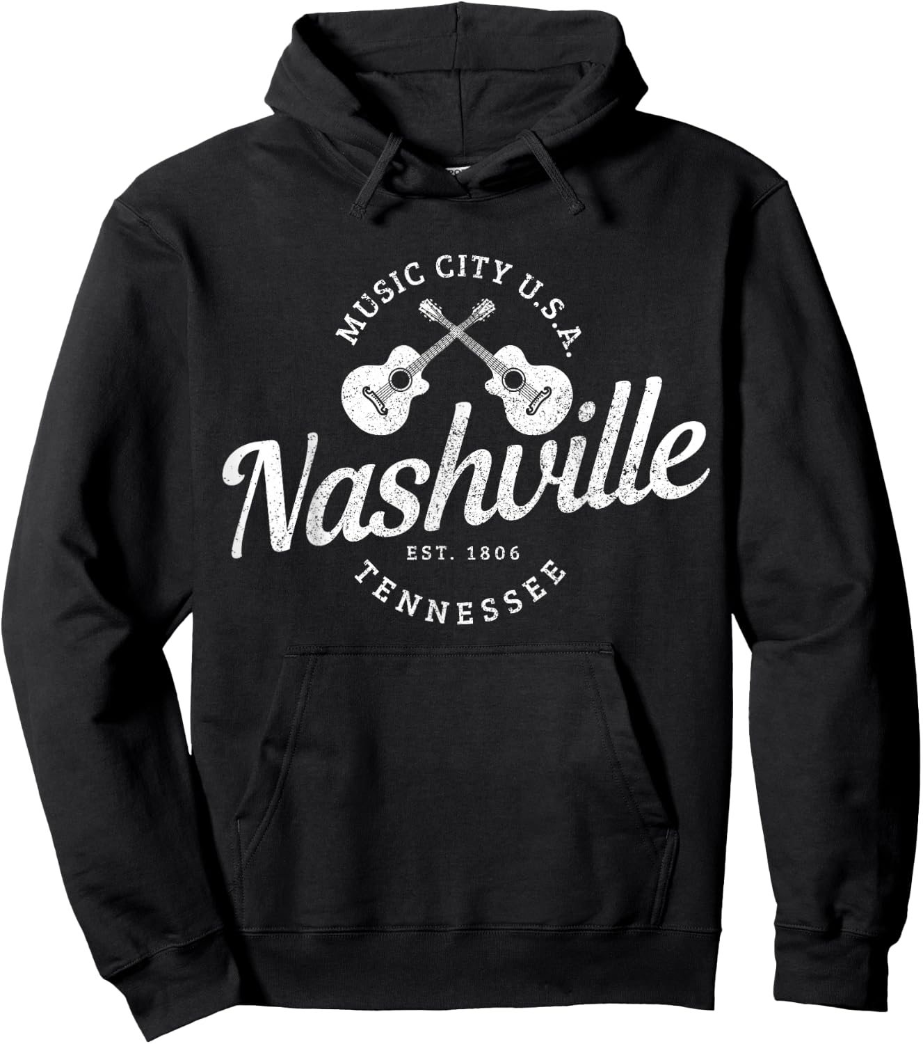 Nashville Tennessee USA Country Music Music City Souvenir Hoodie - Hoodie | Black
