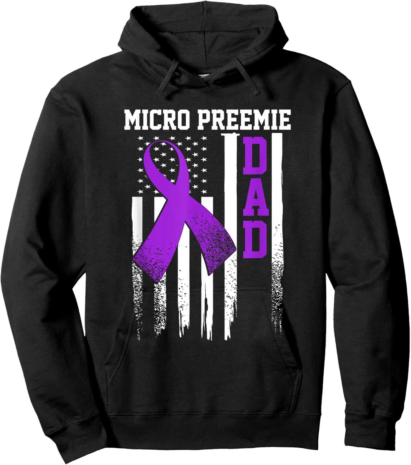 Micro Preemie NICU New Dad Healthy Premature Birth DA1 Hoodie - Hoodie | Black