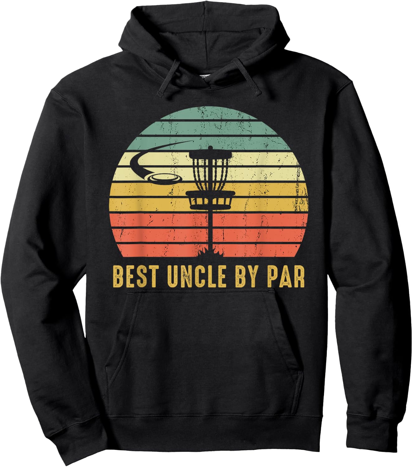 Best Uncle By Par Funny Disc Golf Gift Hoodie - Hoodie | Black