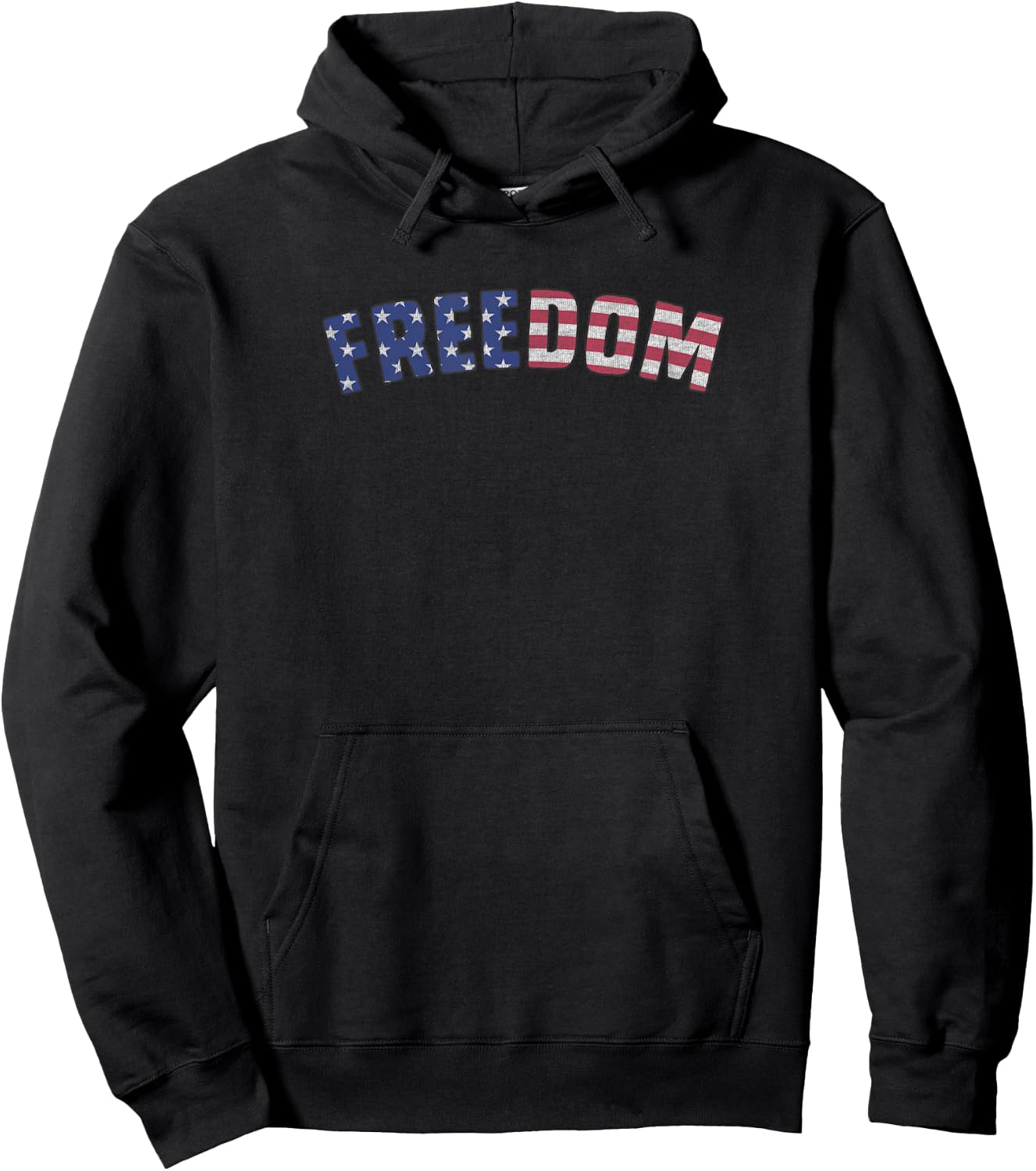 Americana Red White and Blue Freedom Hoodie - Hoodie | Black