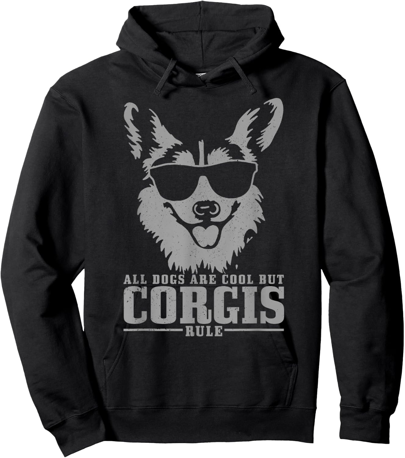 Corgi All Dogs Are Cool But Corgis Rule Funny Hoodie - Hoodie | Black