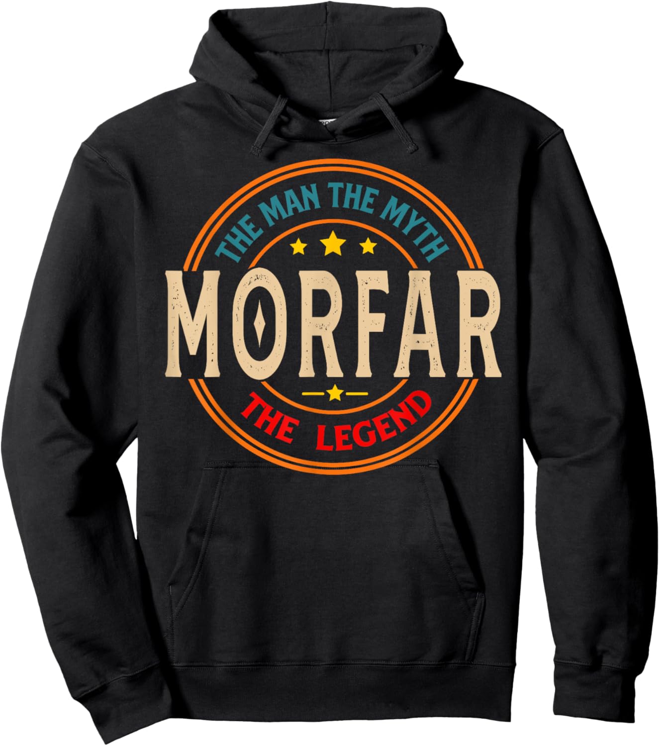 MORFAR The Legend The Man, Funny MORFAR Fathers Day Hoodie - Hoodie | Black