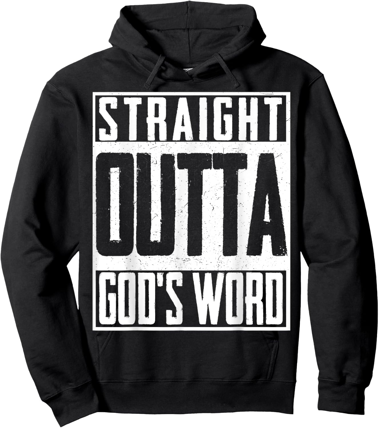 Straight Outta Gods Word Christian Christ Hoodie - Hoodie | Black