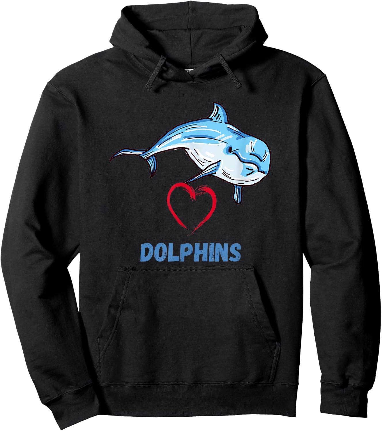 I love Dolphins Hoodie - Hoodie | Black