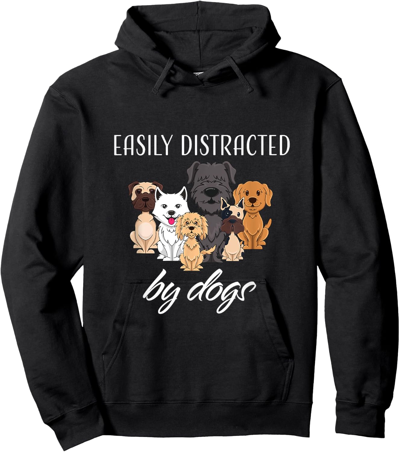 Easily Distracted by Dogs Hoodie - Hoodie | Black