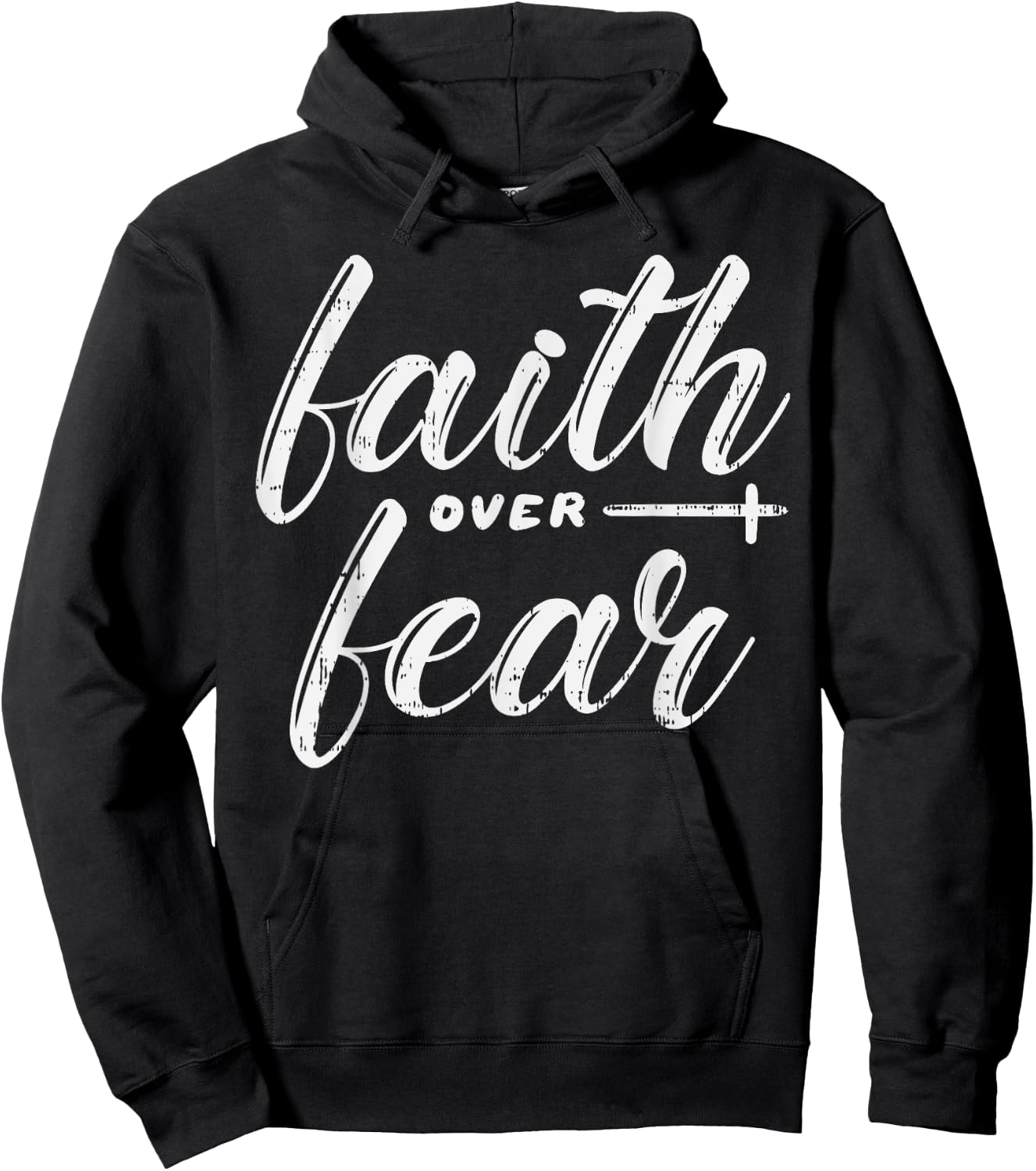 Faith Over Fear Jesus God Religious Spiritual Christian Gift Hoodie - Hoodie | Black