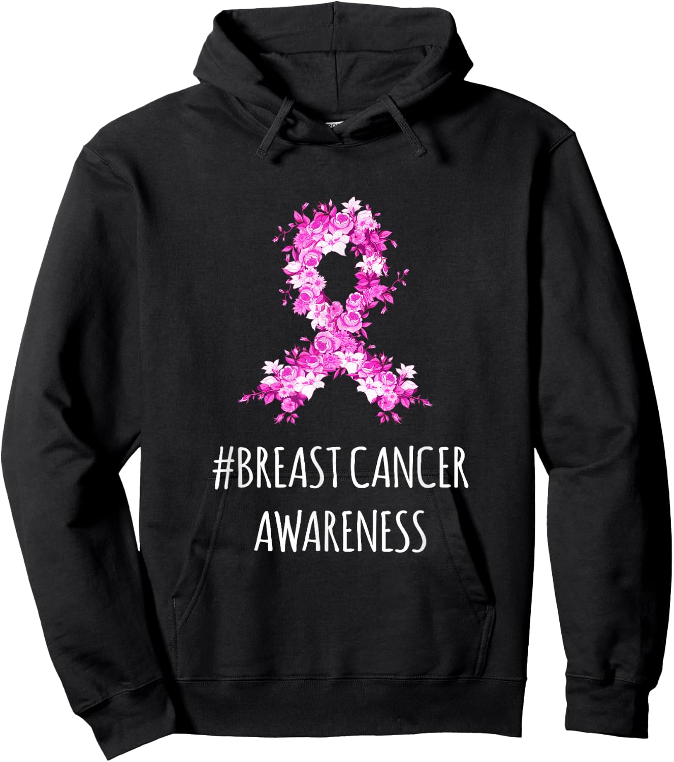 Breast Cancer Attention | Breast Cancer Hoodie - Hoodie | Black