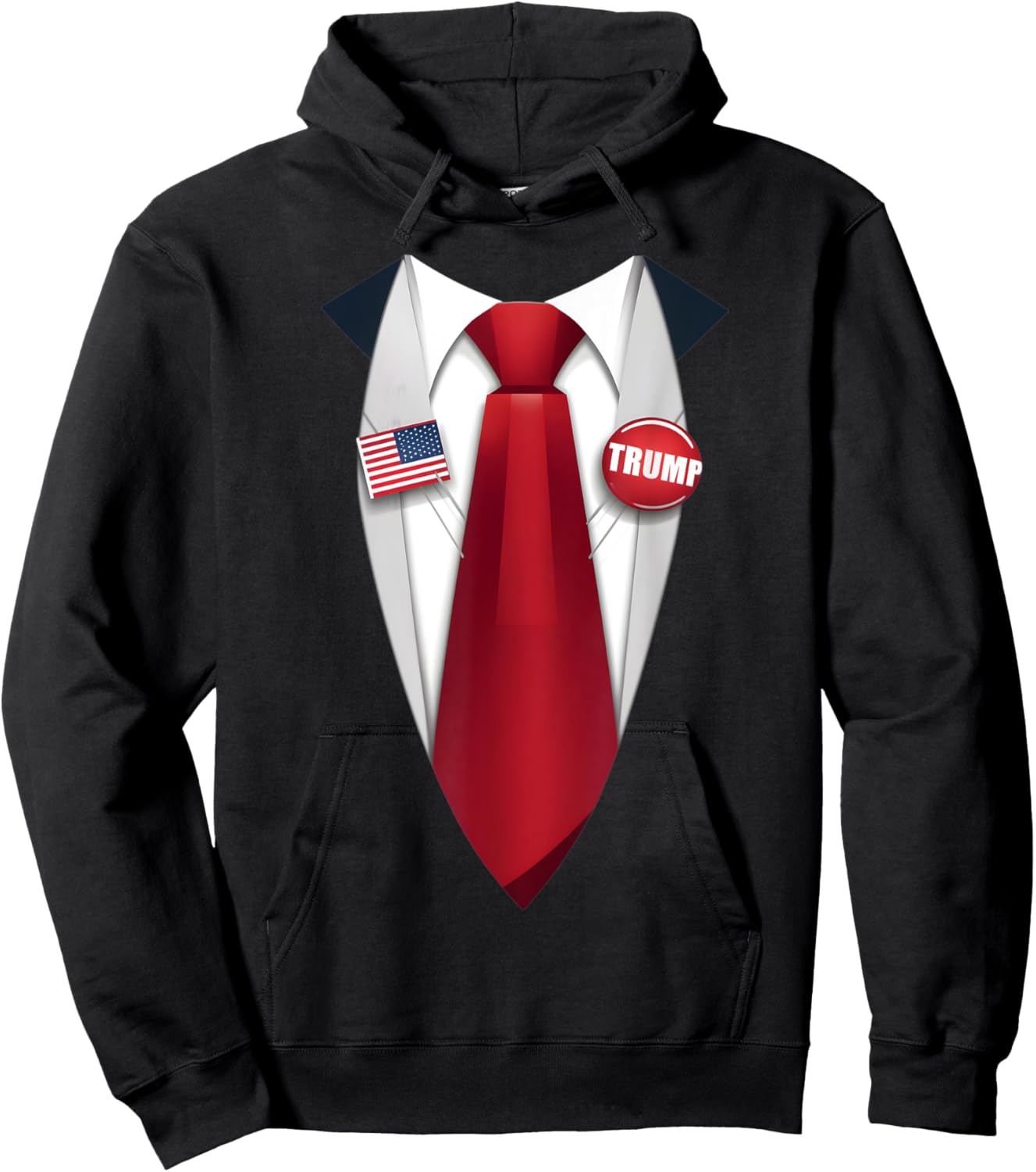 Donald Trump Suit and Tie Halloween Costume Hoodie - Hoodie | Black