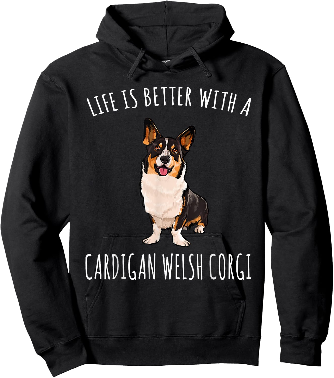 Life Is Better With A Cardigan Welsh Corgi Dog Lover Hoodie - Hoodie | Black