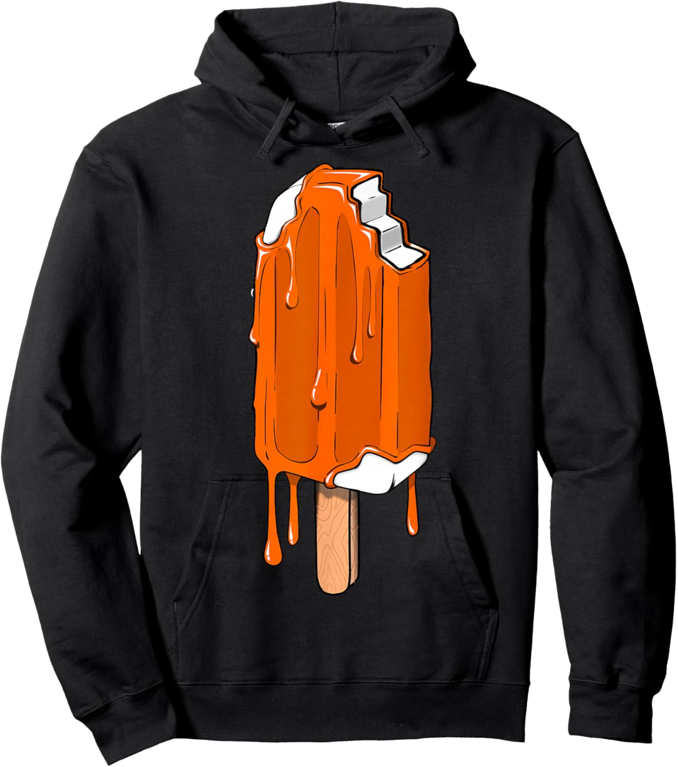 Melting Orange Creamsicle Hoodie - Hoodie | Black