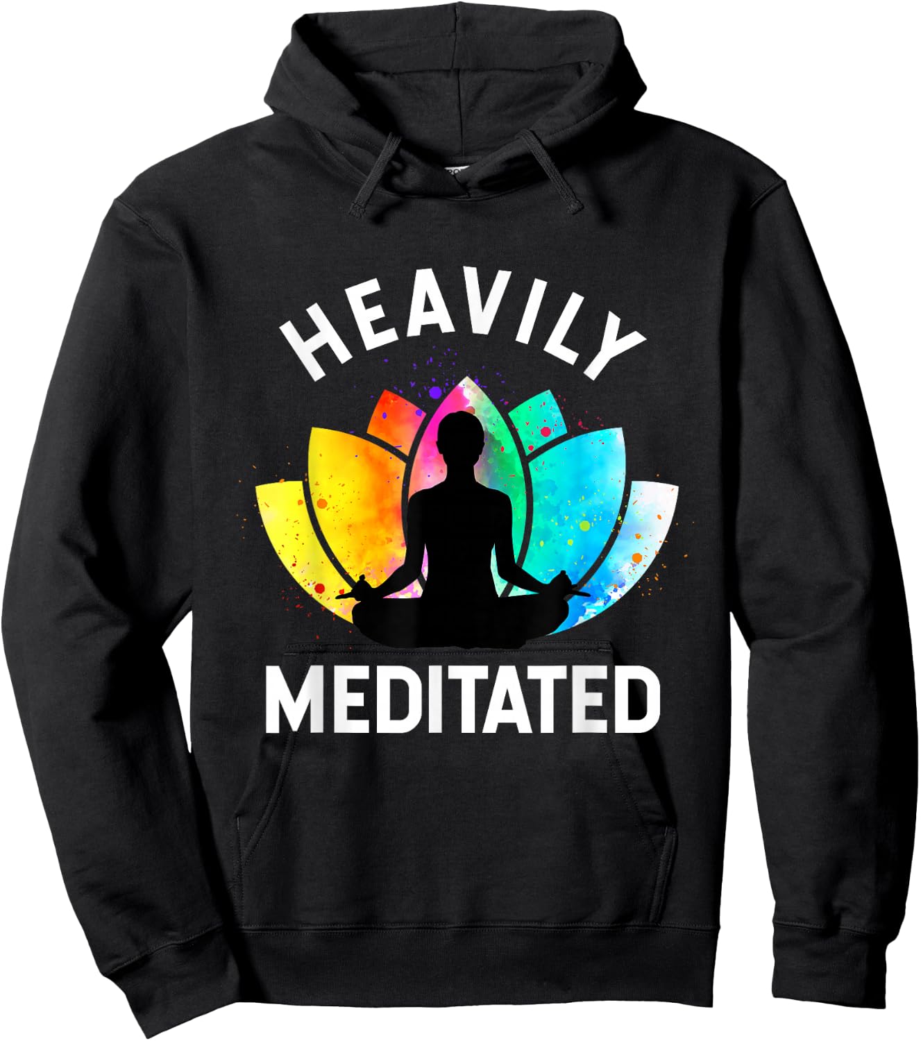 Heavily Meditated - Funny Meditation & Yoga Gift Hoodie - Hoodie | Black