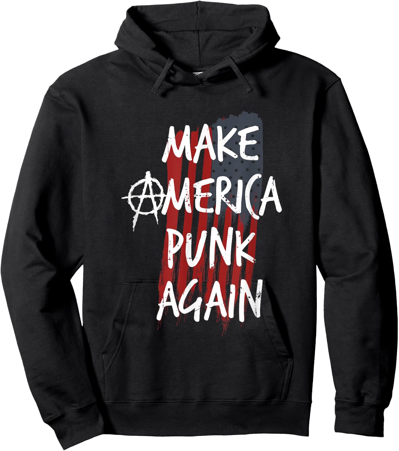 Make America Punk Again Rock Hard Rock Streetpunk Hoodie - Hoodie | Black