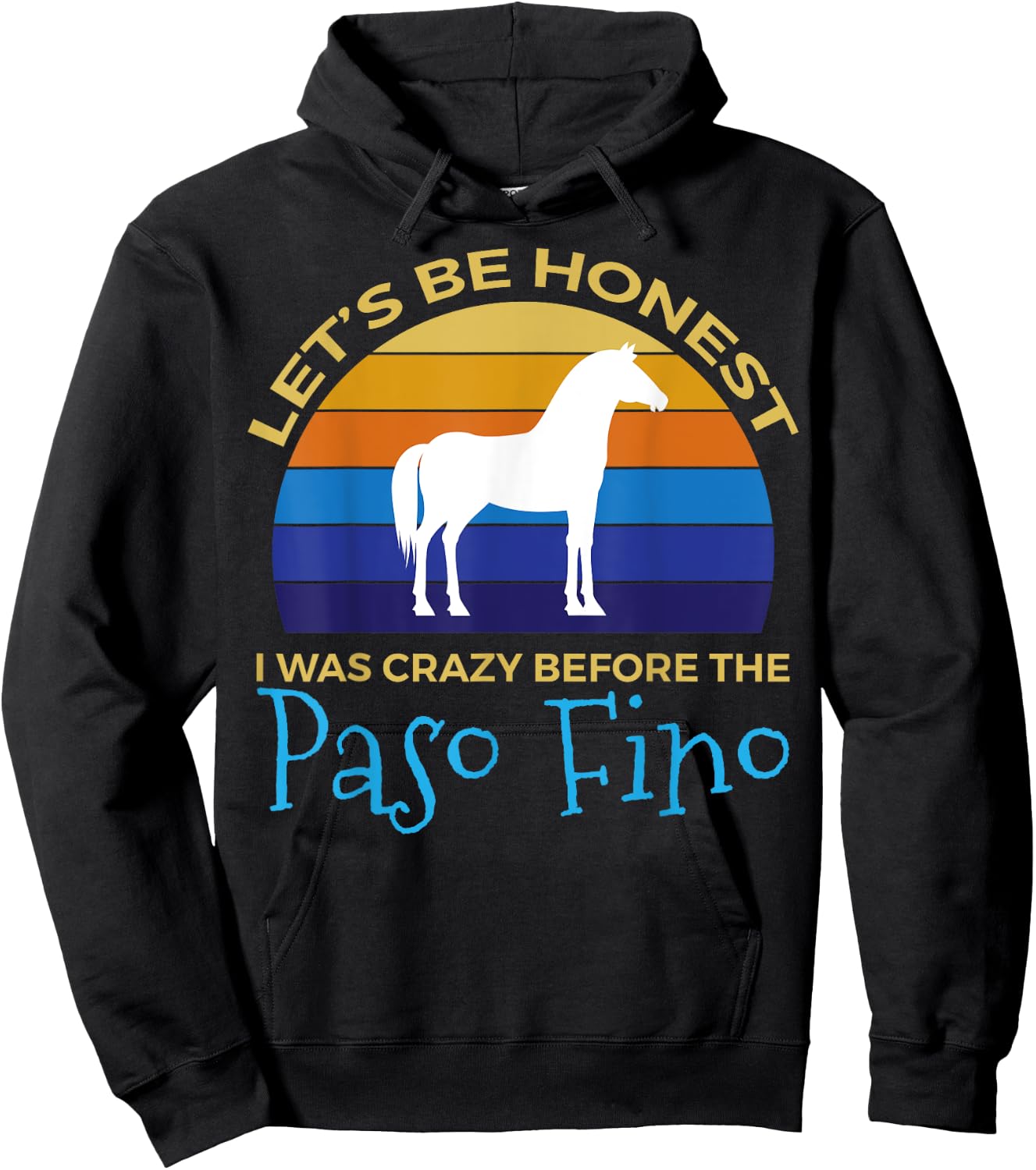 Paso Fino Retro Vintage Apparel - Horse Riders Design Hoodie - Hoodie | Black