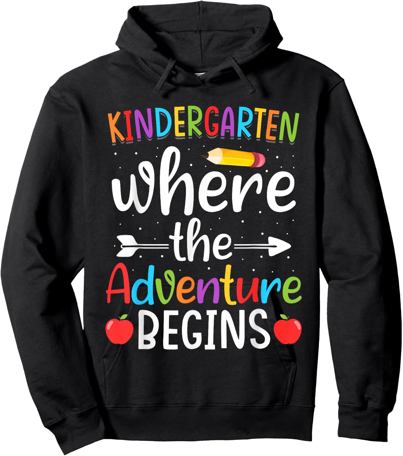 Kindergarten Where The Adventure Begins Shirt Children's Teacher Hoodie - Hoodie | Black