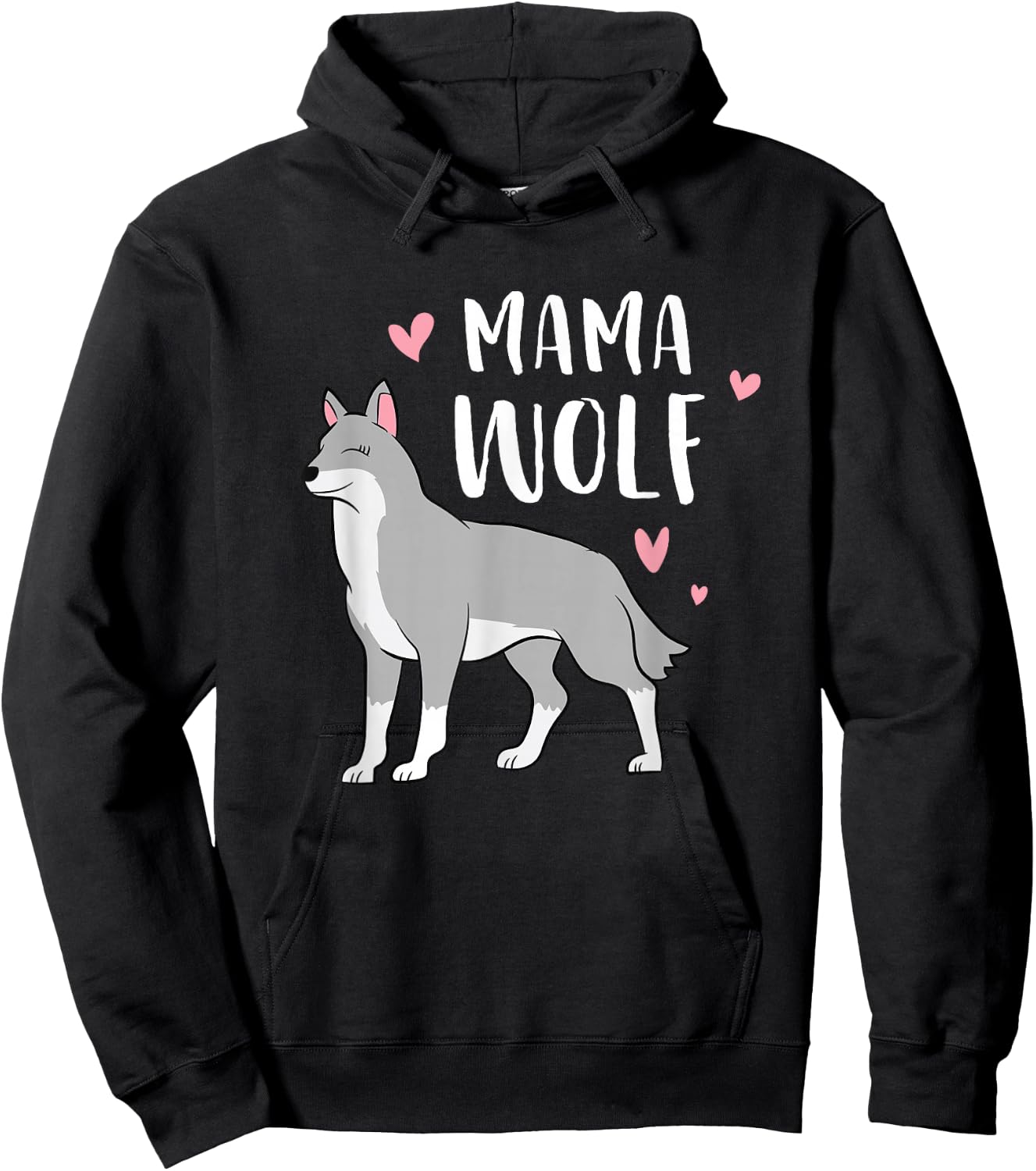 Mama Wolf Wolf Wolf Pack Wolves Hoodie - Hoodie | Black