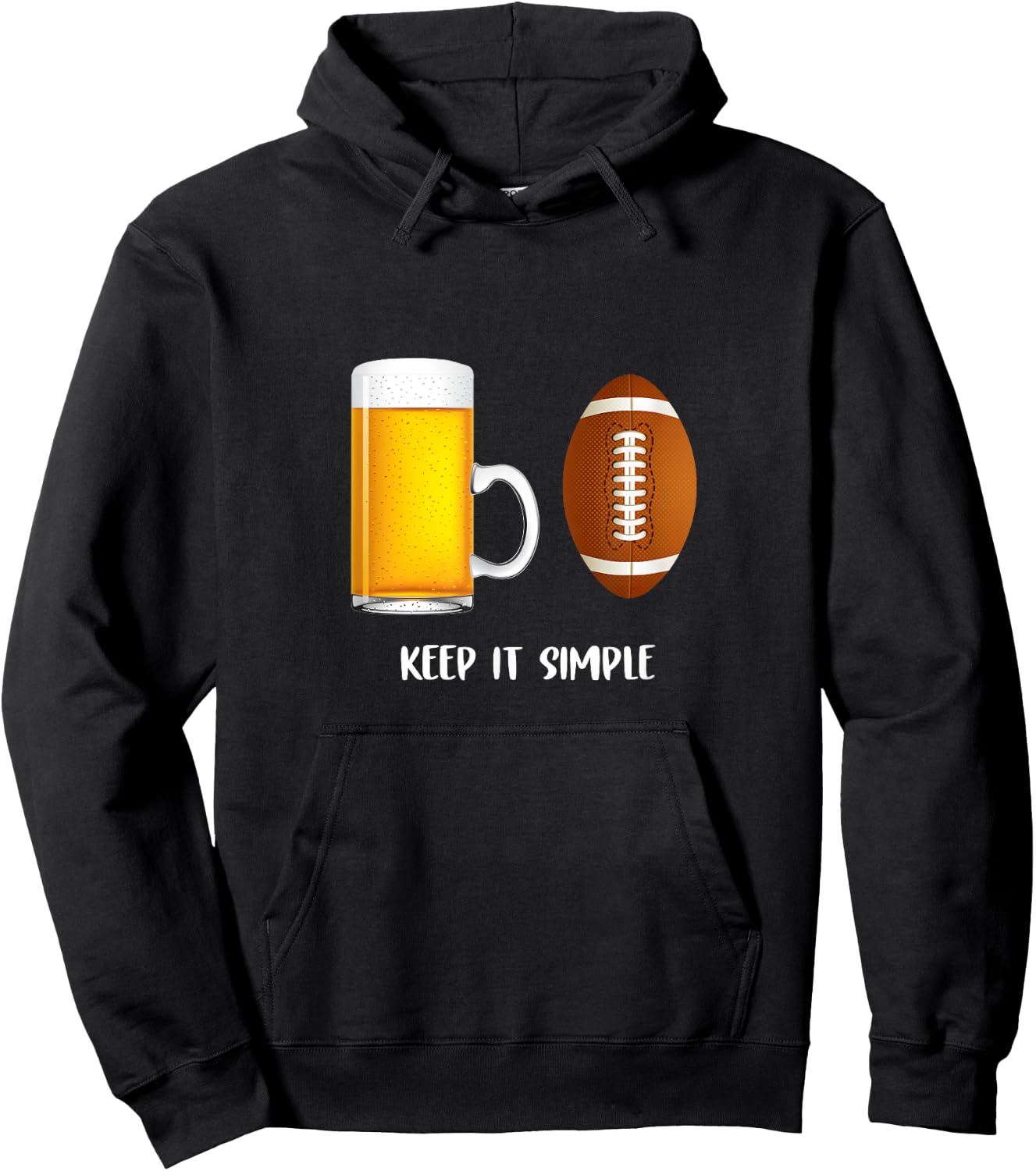 Keep It Simple Beer College Football Funny Common Hoodie - Hoodie | Black
