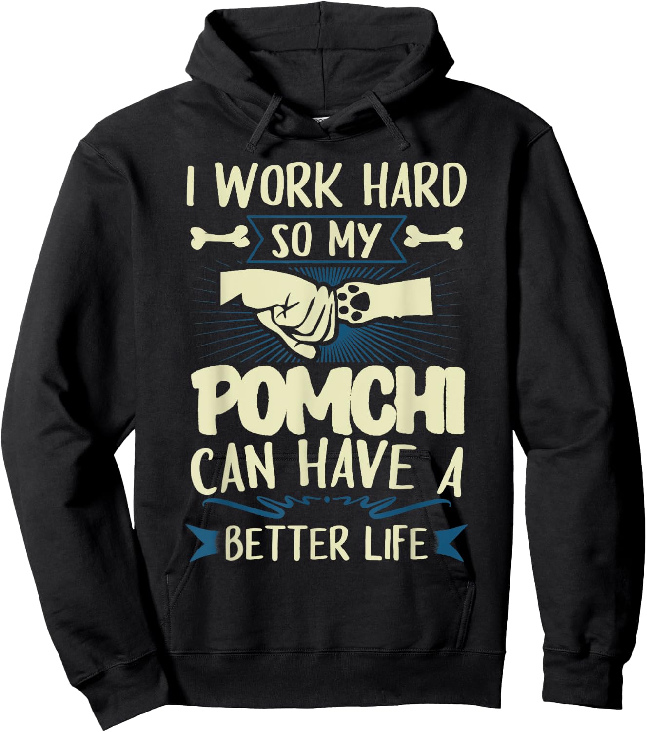 Pomchi Shirt Men Women Dog Mom Dog Lover Hoodie - Hoodie | Black