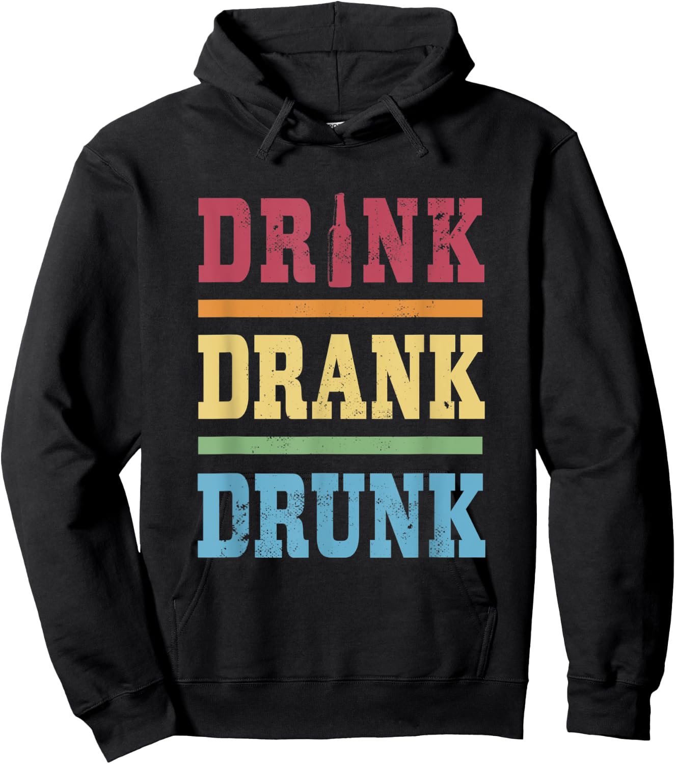 Retro Beer Drinker Drink Drank Drunk Funny Hoodie - Hoodie | Black