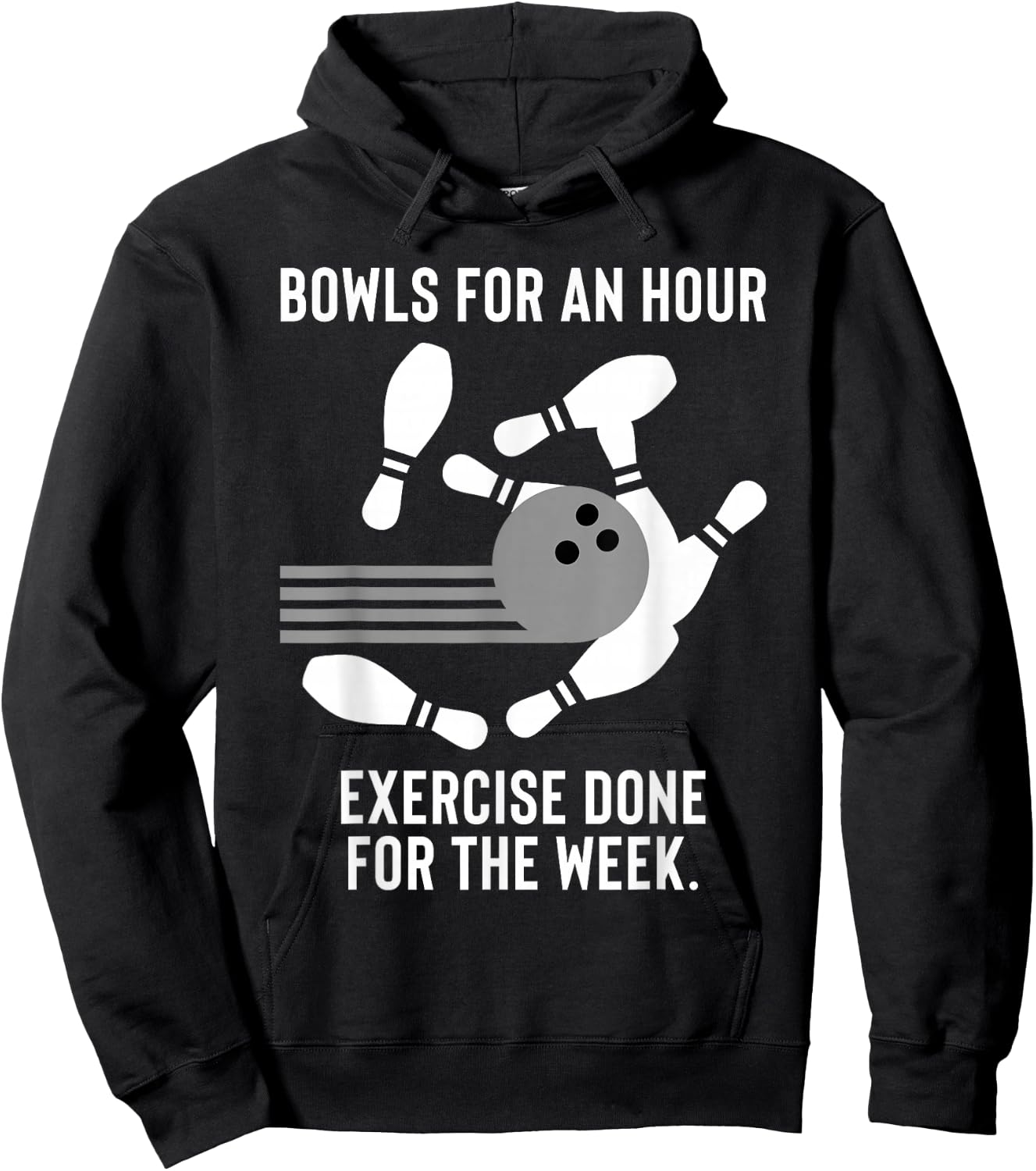 Funny Bowling Gift Lazy Bowlers Hoodie - Hoodie | Black