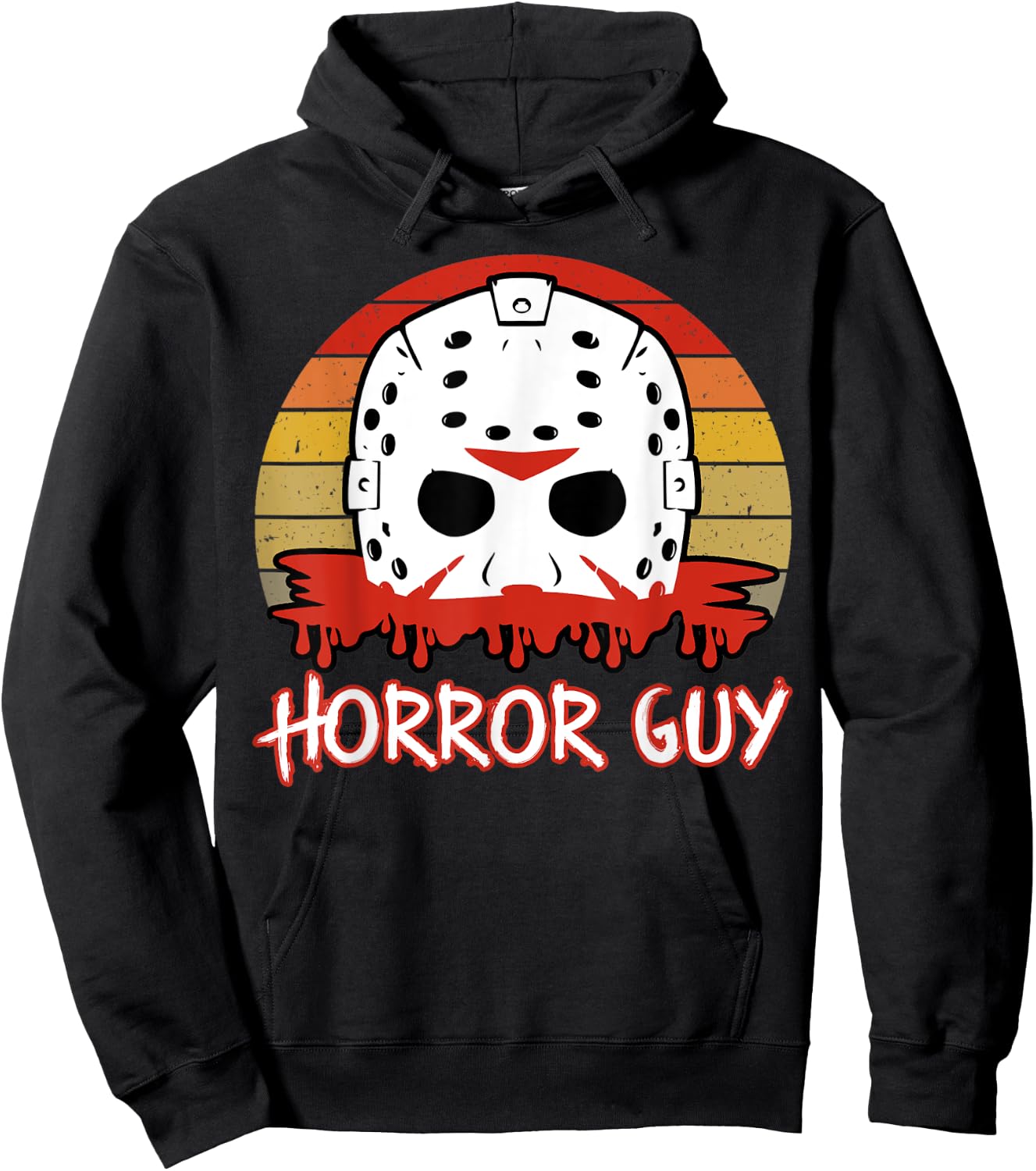 Horror Guy 80s Horror Slasher Movie Fan Halloween Hoodie - Hoodie | Black