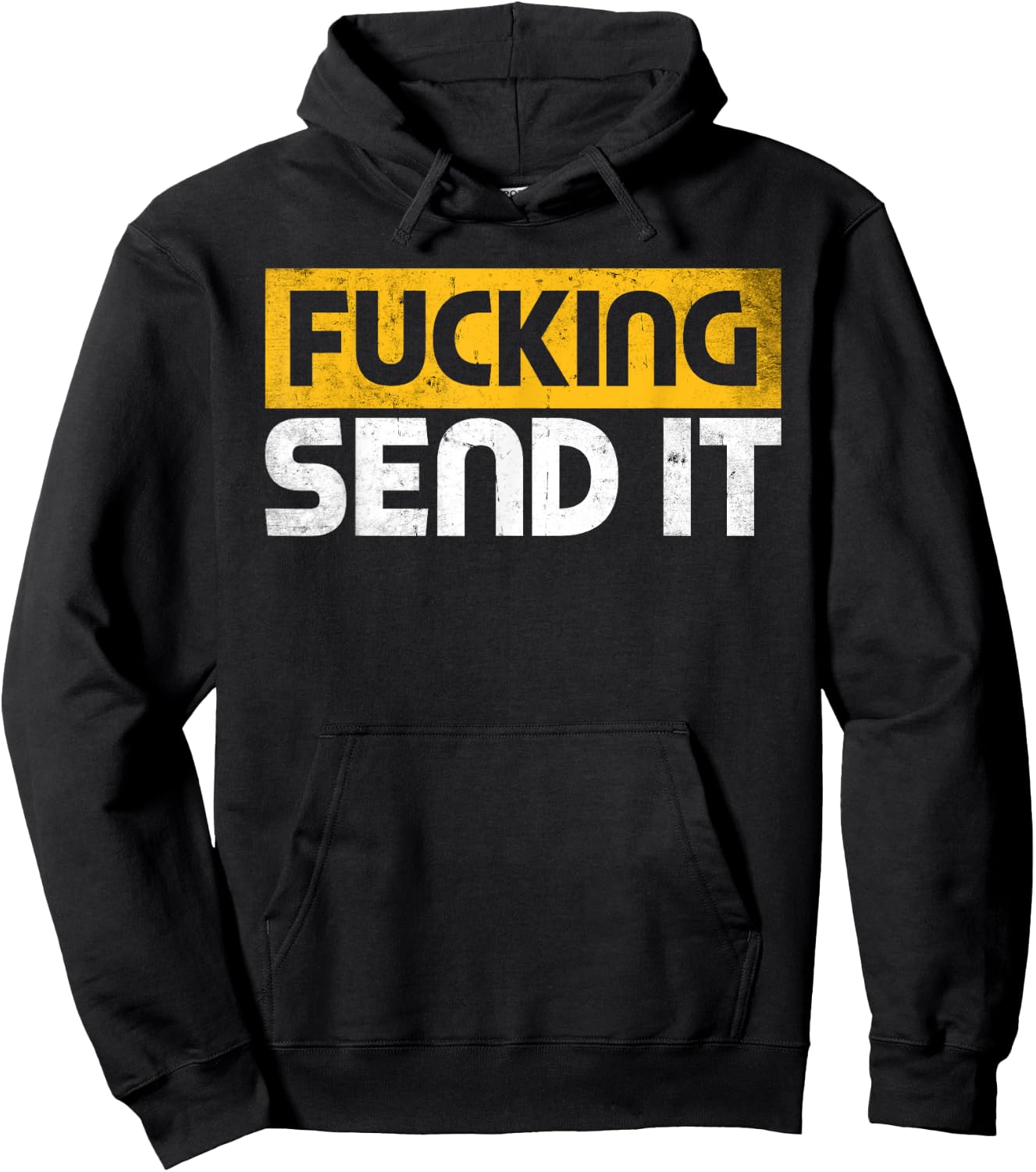 Fucking Send It Snowmobile Dirt Bike Fan Funny Adult Humor Hoodie - Hoodie | Black