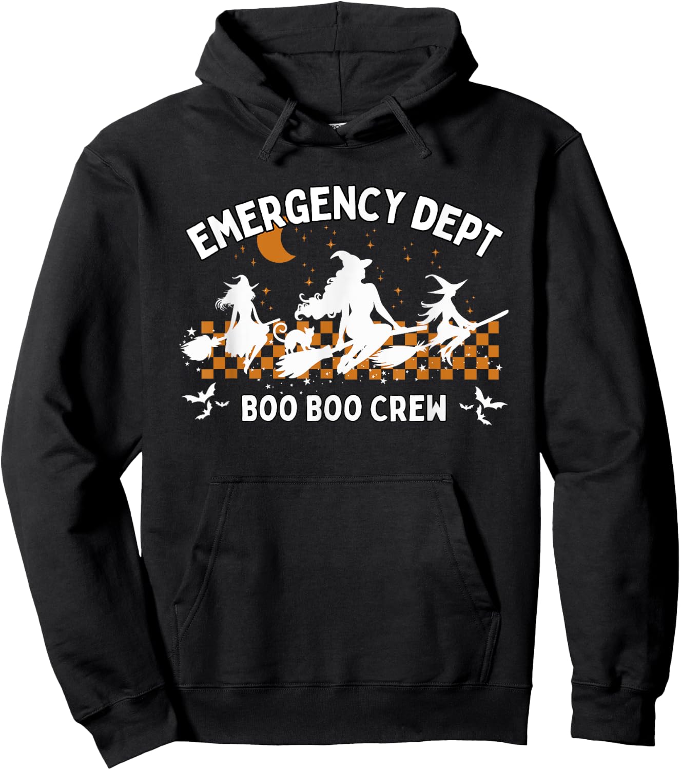 Boo Boo Crew Emergency Dept Halloween Retro ER Crew Apparel Hoodie - Hoodie | Black