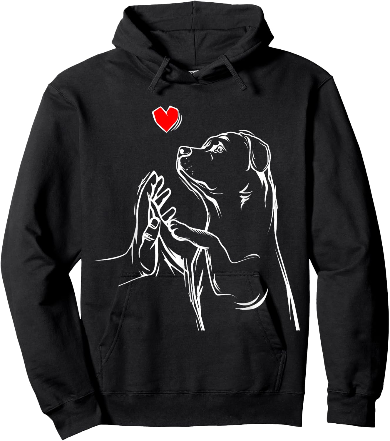 Rottweiler Love Funny Dog Lady Hoodie - Hoodie | Black
