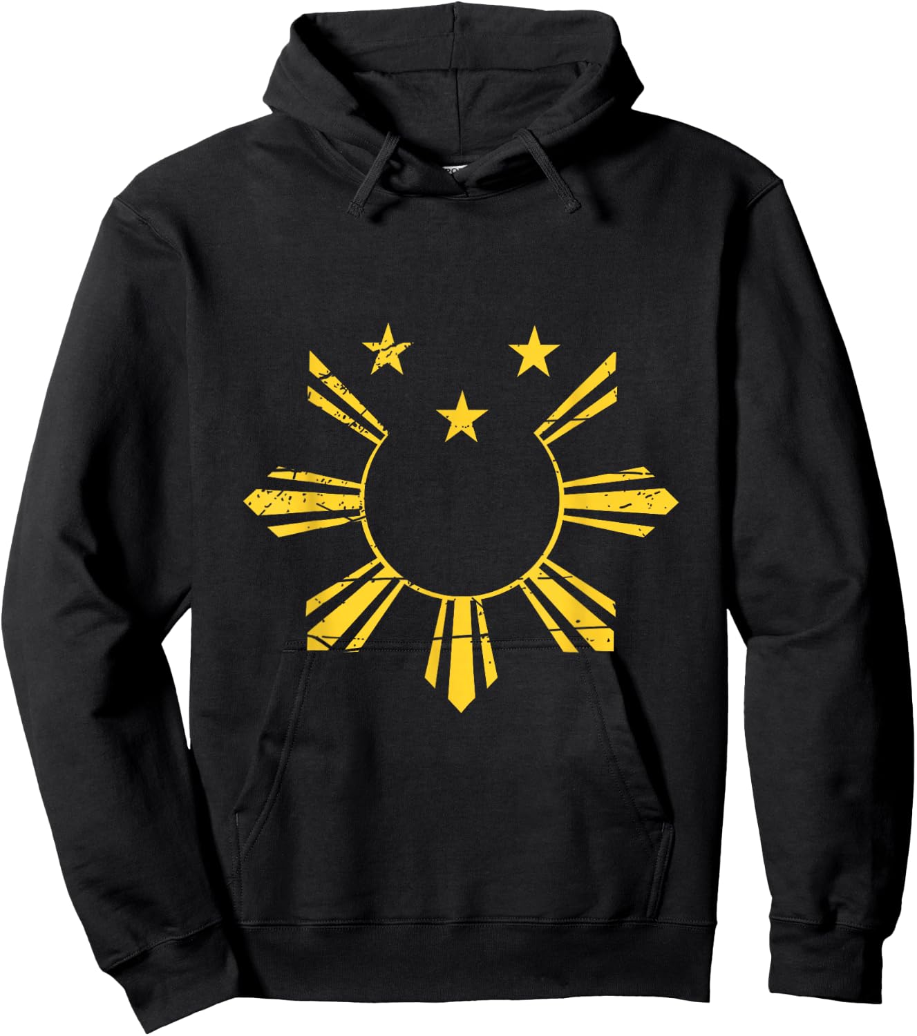 Retro Filipino Flag Philippines Hoodie - Hoodie | Black