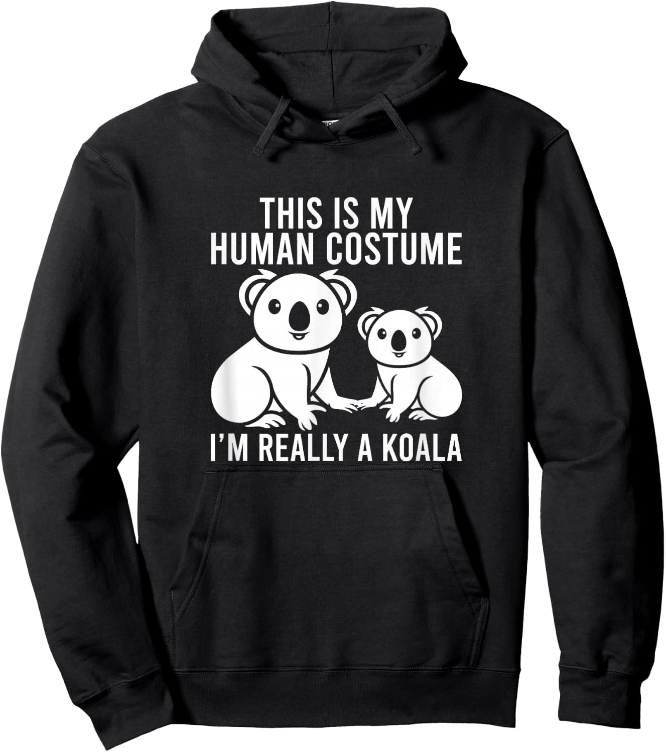 Koala Costume Men Women Boys Girls Australian Koala Bear Hoodie - Hoodie | Black