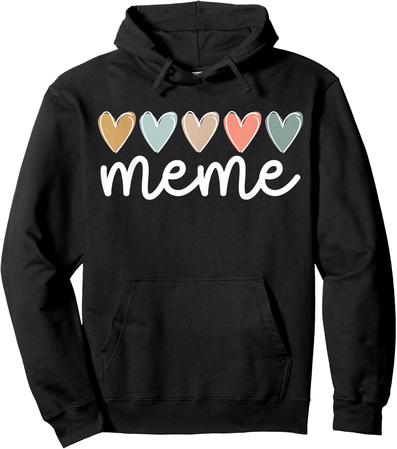Meme Hearts Meme Grandma Meme Grandmother Hoodie - Hoodie | Black