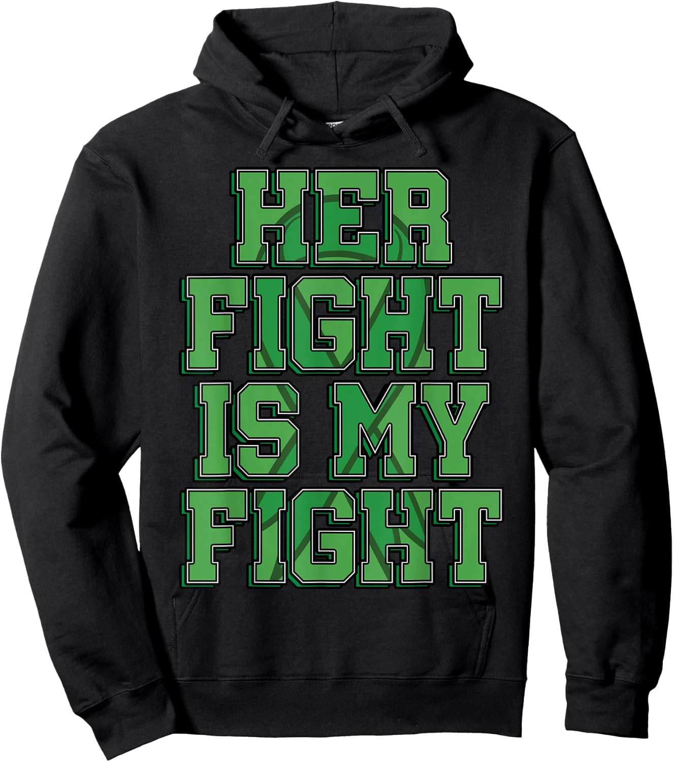 Her Fight Is My Fight Bile Duct Cancer Awareness Gift Hoodie - Hoodie | Black