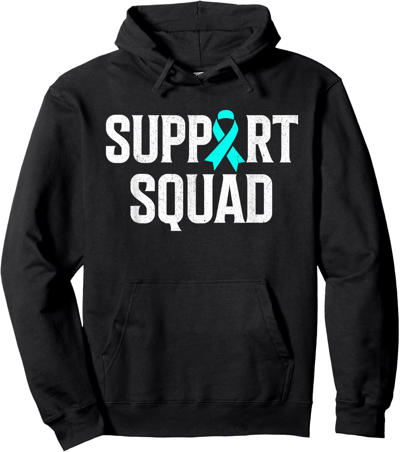 Support Squad Ovarian Cancer Raise Ovarian Cancer Awareness Hoodie - Hoodie | Black