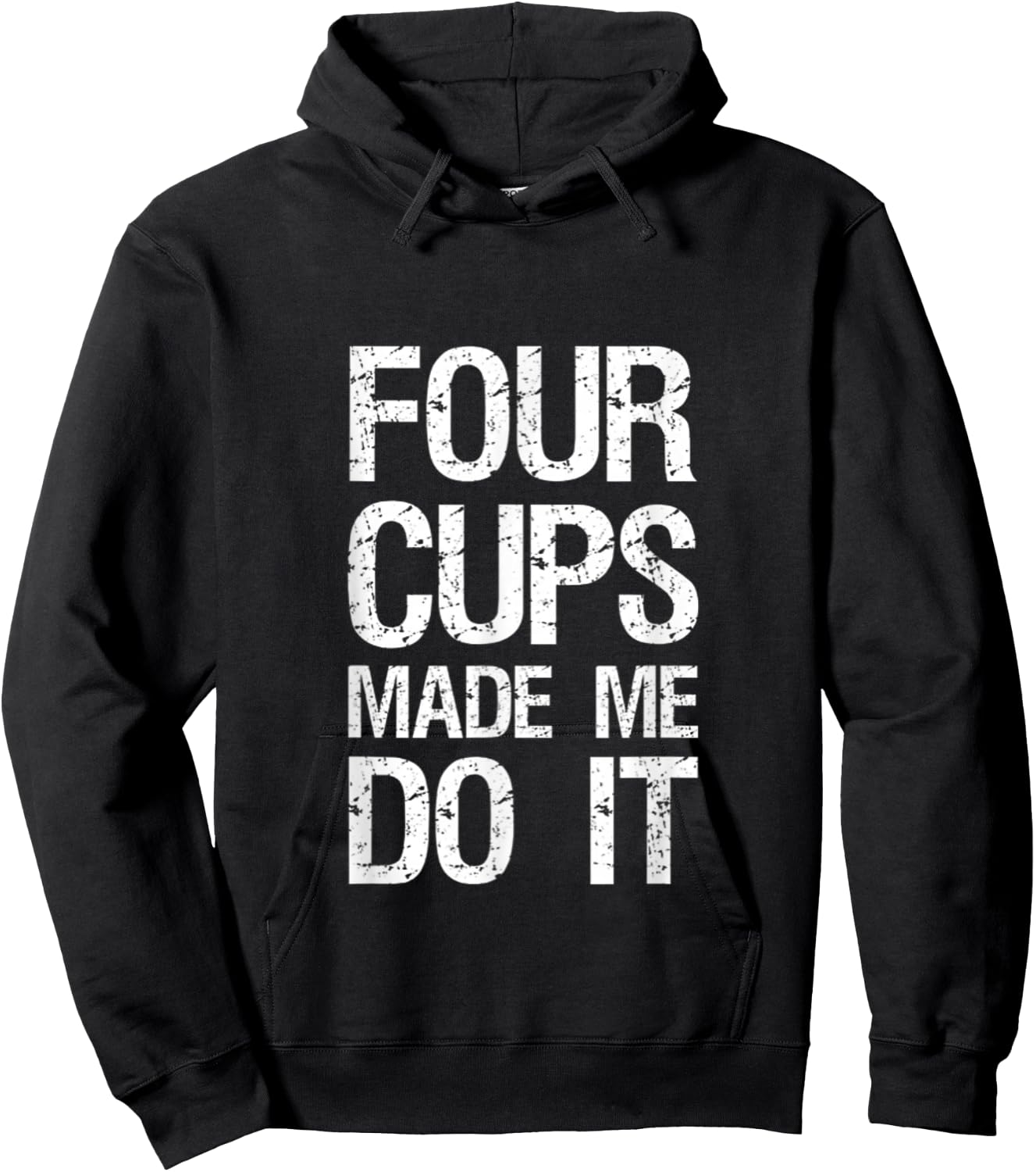 Four Cups Made Me Do It Jewish Kosher Passover Wine Matzah Hoodie - Hoodie | Black