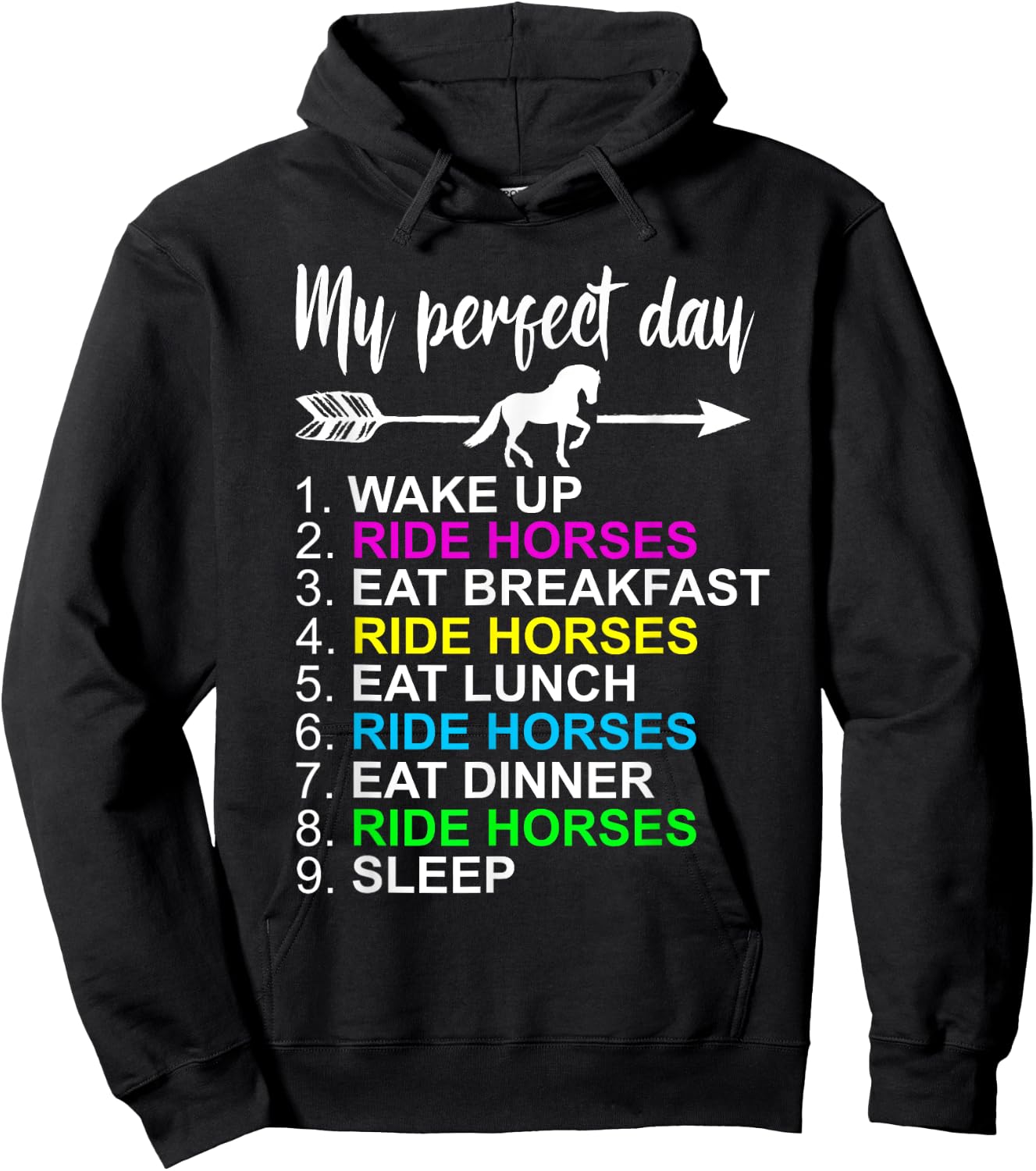 Horse Lover Shirt Horseback Riding Horse Lover Gift Hoodie - Hoodie | Black