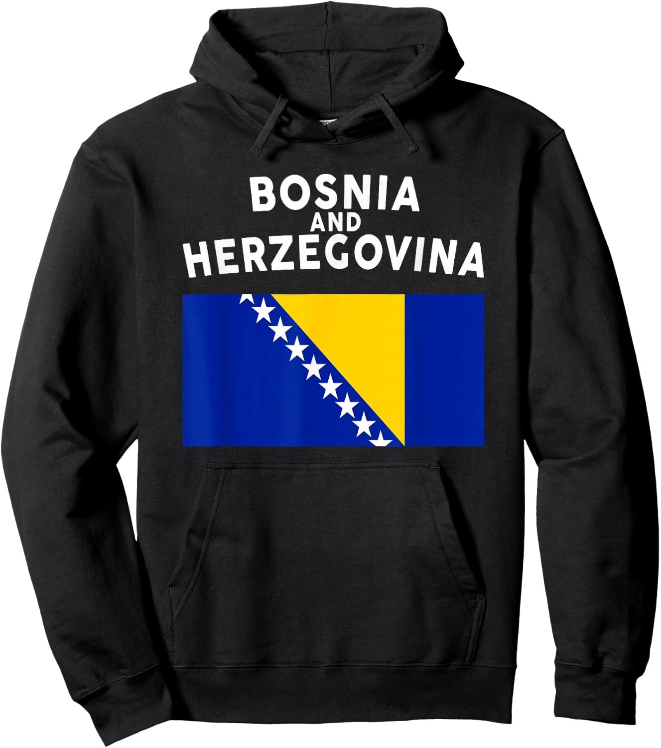 Bosnia & Herzegovina Flag Bosnian Pride Men Women Kids Gifts Hoodie - Hoodie | Black
