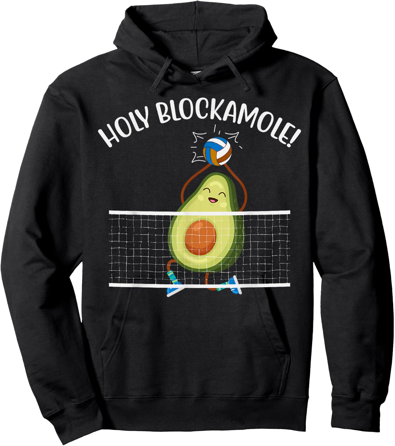 Holy Blockamole Volleyball Cute Funny Hoodie - Hoodie | Black