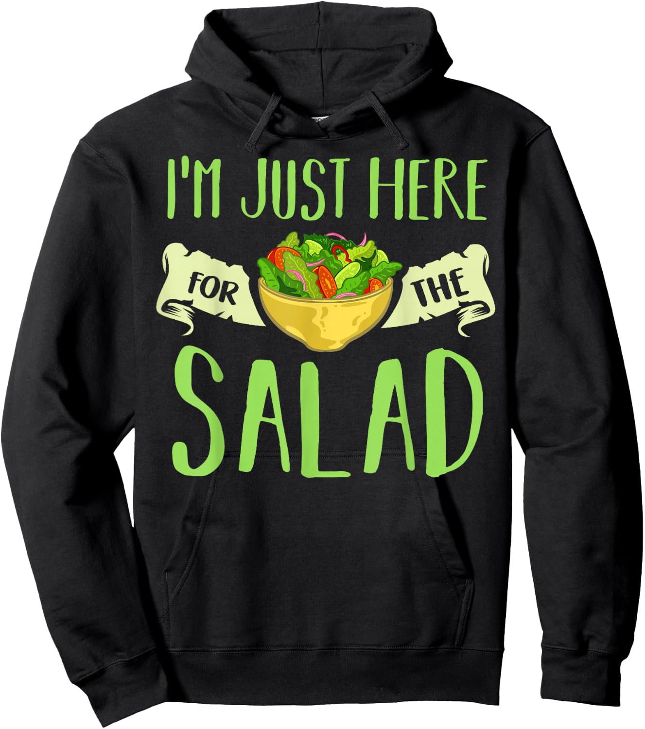 I Love Salad Vegan Dressing Bowl Hoodie - Hoodie | Black
