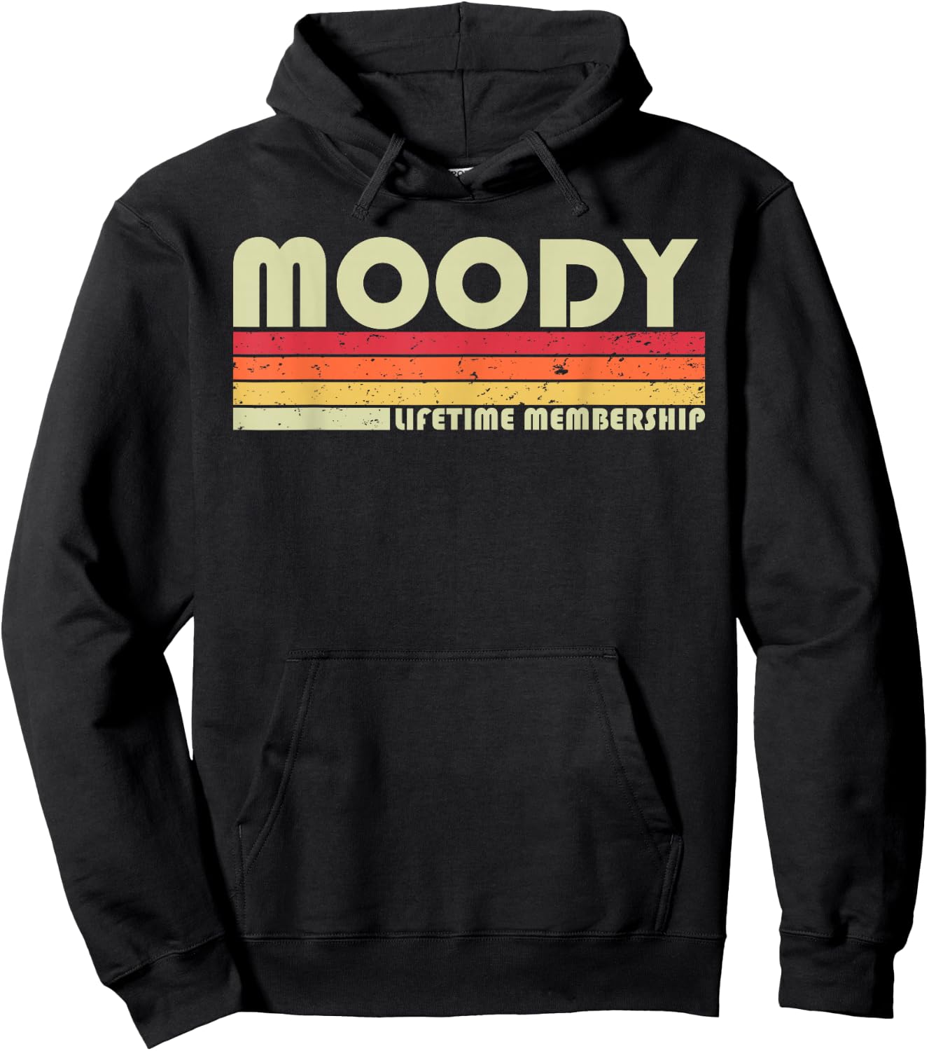 Moody Surname Funny Retro Vintage 80s 90s Birthday Reunion Hoodie - Hoodie | Black